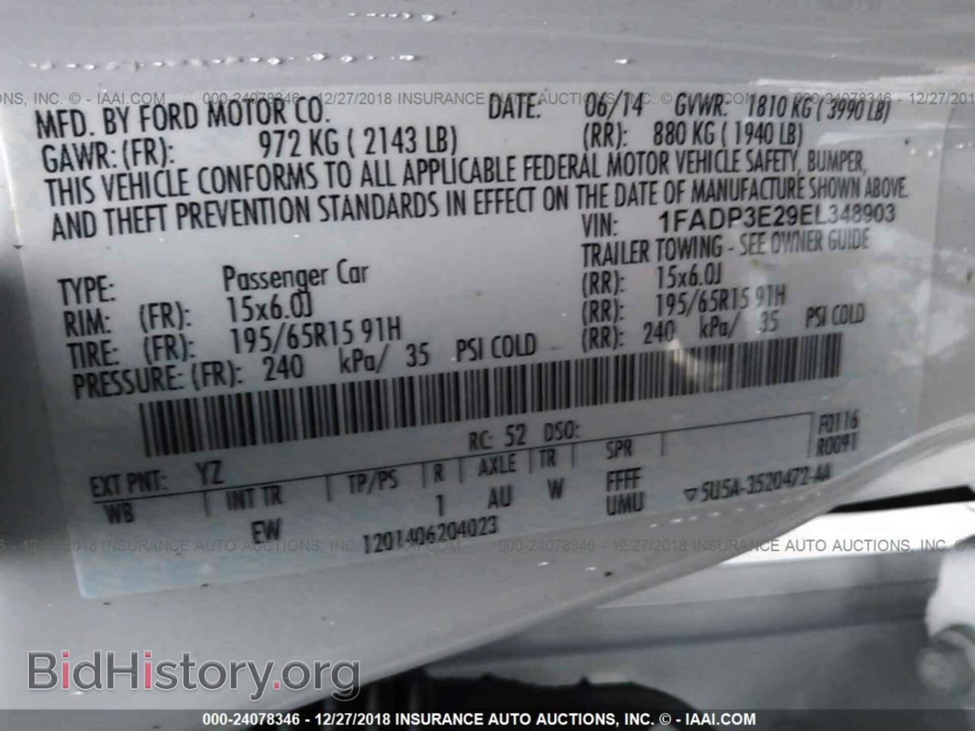 2014 FORD FOCUS - VIN: 1FADP3E29EL348903 - Photo 9