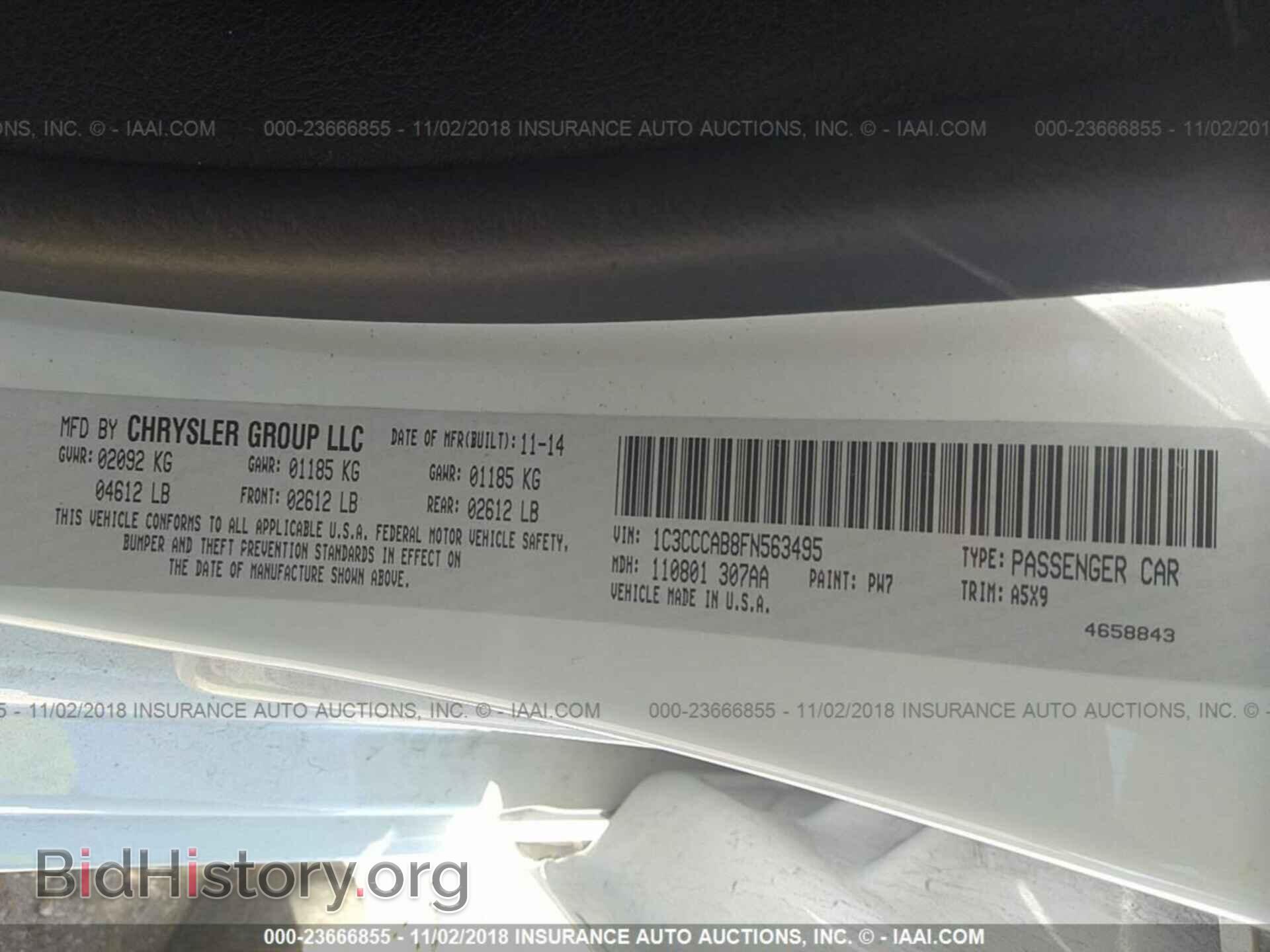 2015 CHRYSLER 200 - VIN: 1C3CCCAB8FN563495 - Photo 9