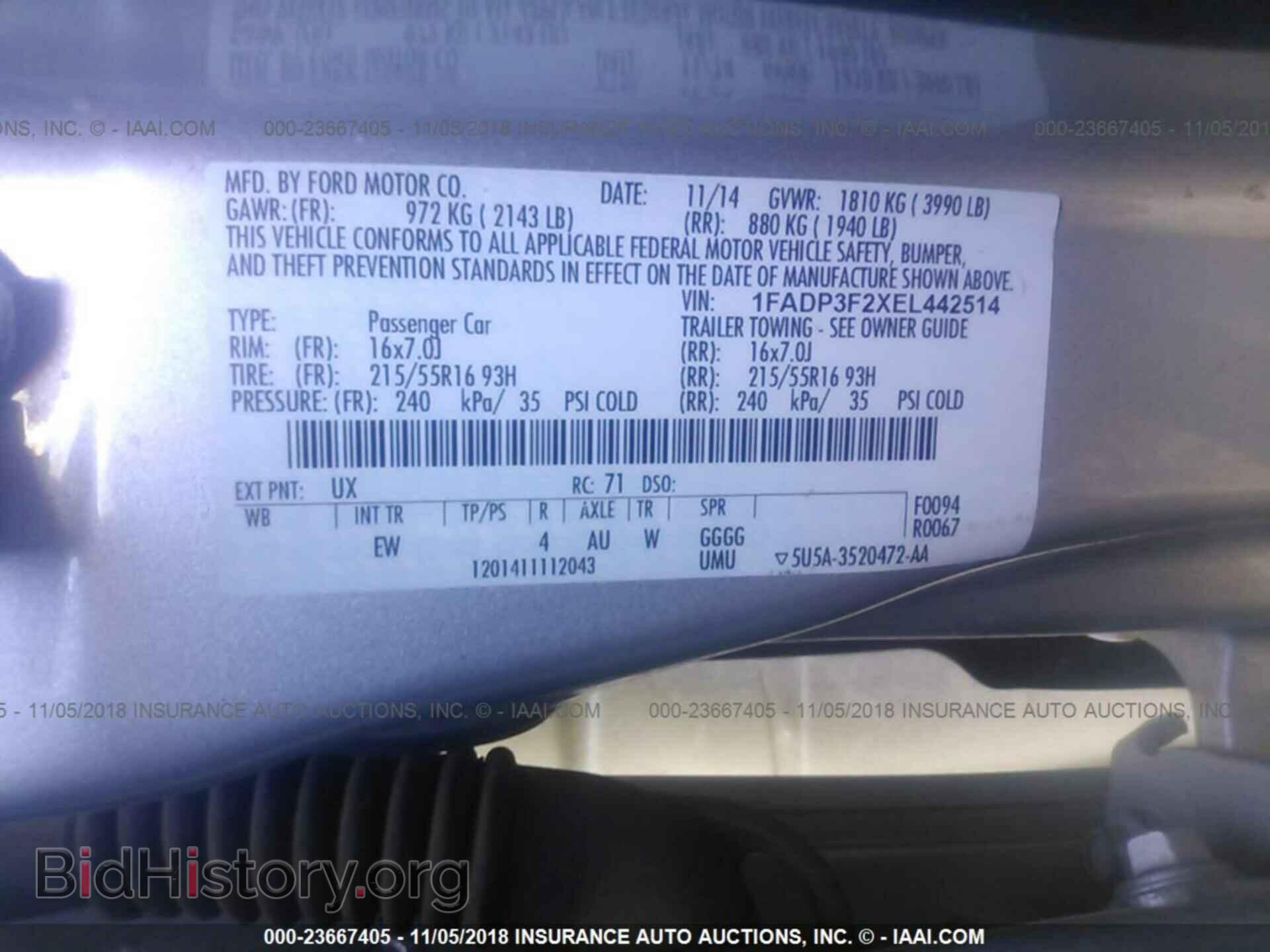 2014 FORD FOCUS - VIN: 1FADP3F2XEL442514 - Photo 9