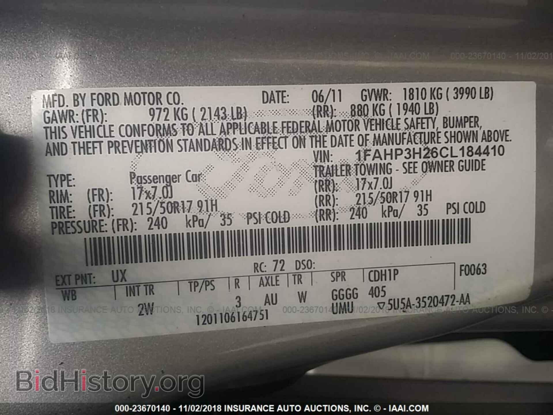 2012 FORD FOCUS - VIN: 1FAHP3H26CL184410 - Photo 9