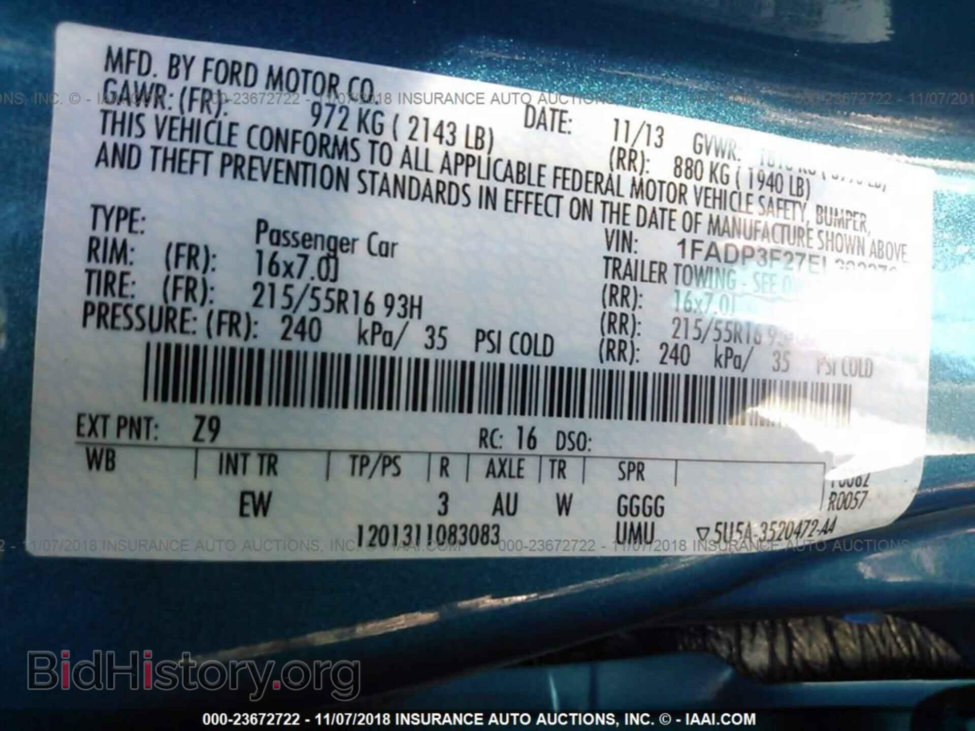 2014 FORD FOCUS - VIN: 1FADP3F27EL202272 - Photo 9