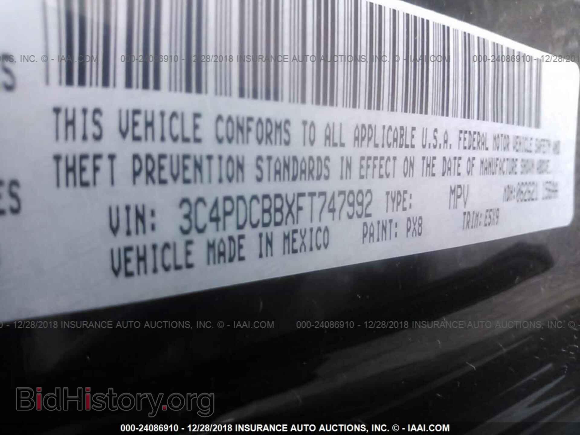 2015 DODGE JOURNEY - VIN: 3C4PDCBBXFT747992 - Photo 9