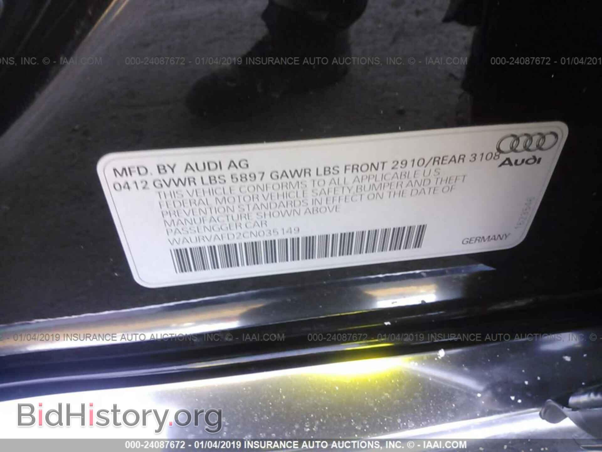 2012 AUDI A8 - VIN: WAURVAFD2CN035149 - Photo 9