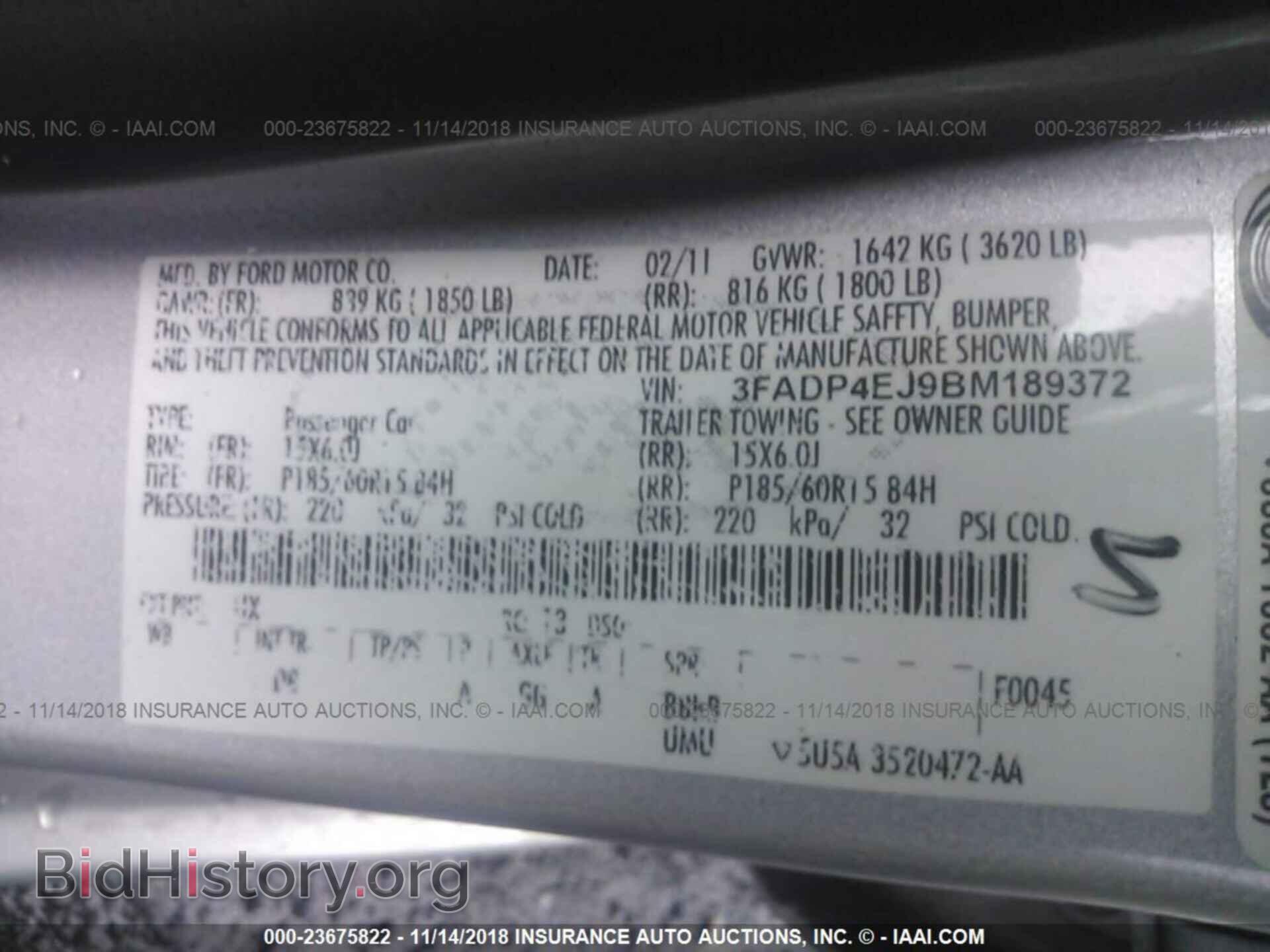 2011 FORD FIESTA - VIN: 3FADP4EJ9BM189372 - Photo 9