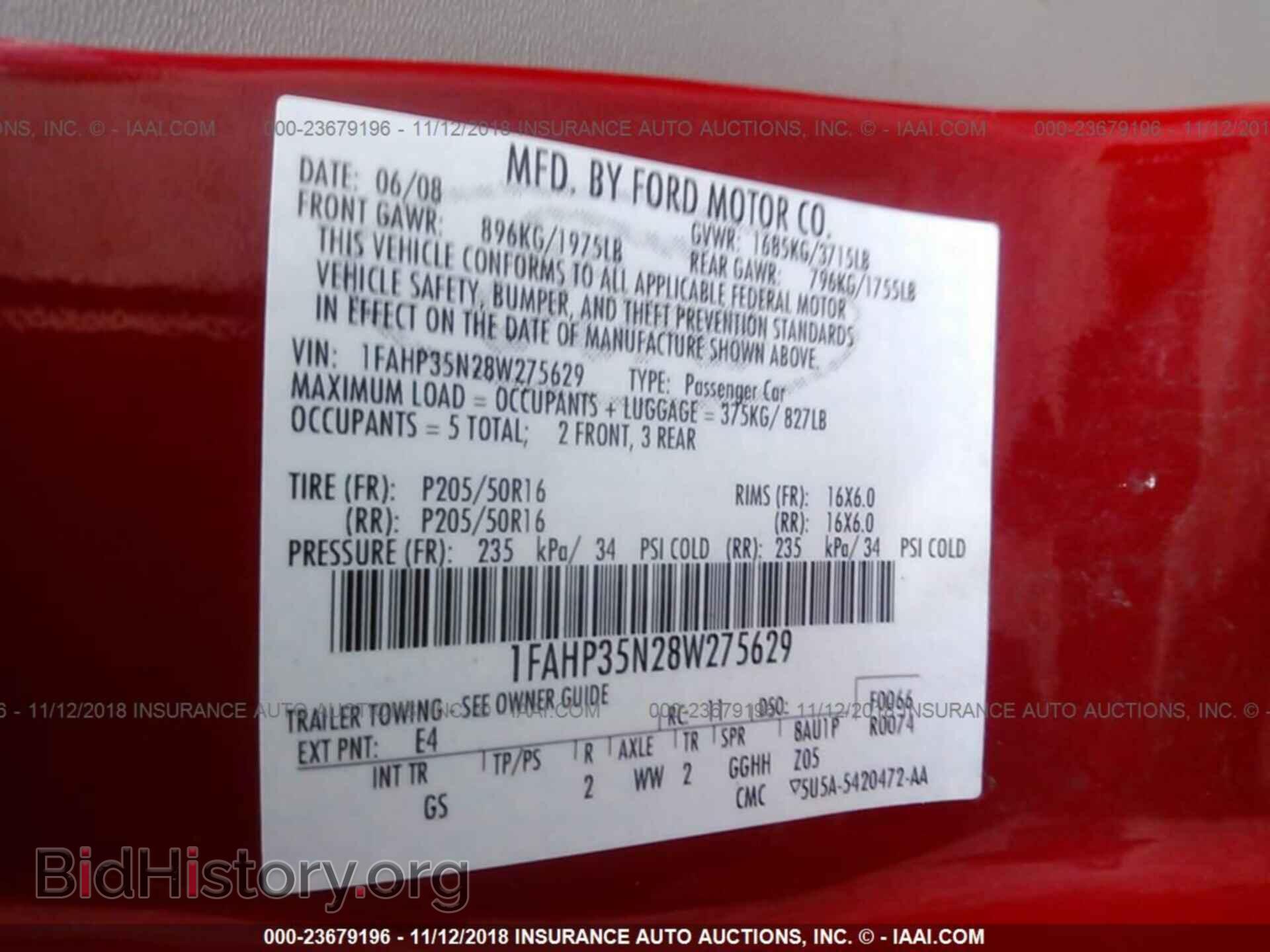2008 FORD FOCUS - VIN: 1FAHP35N28W275629 - Фото 9