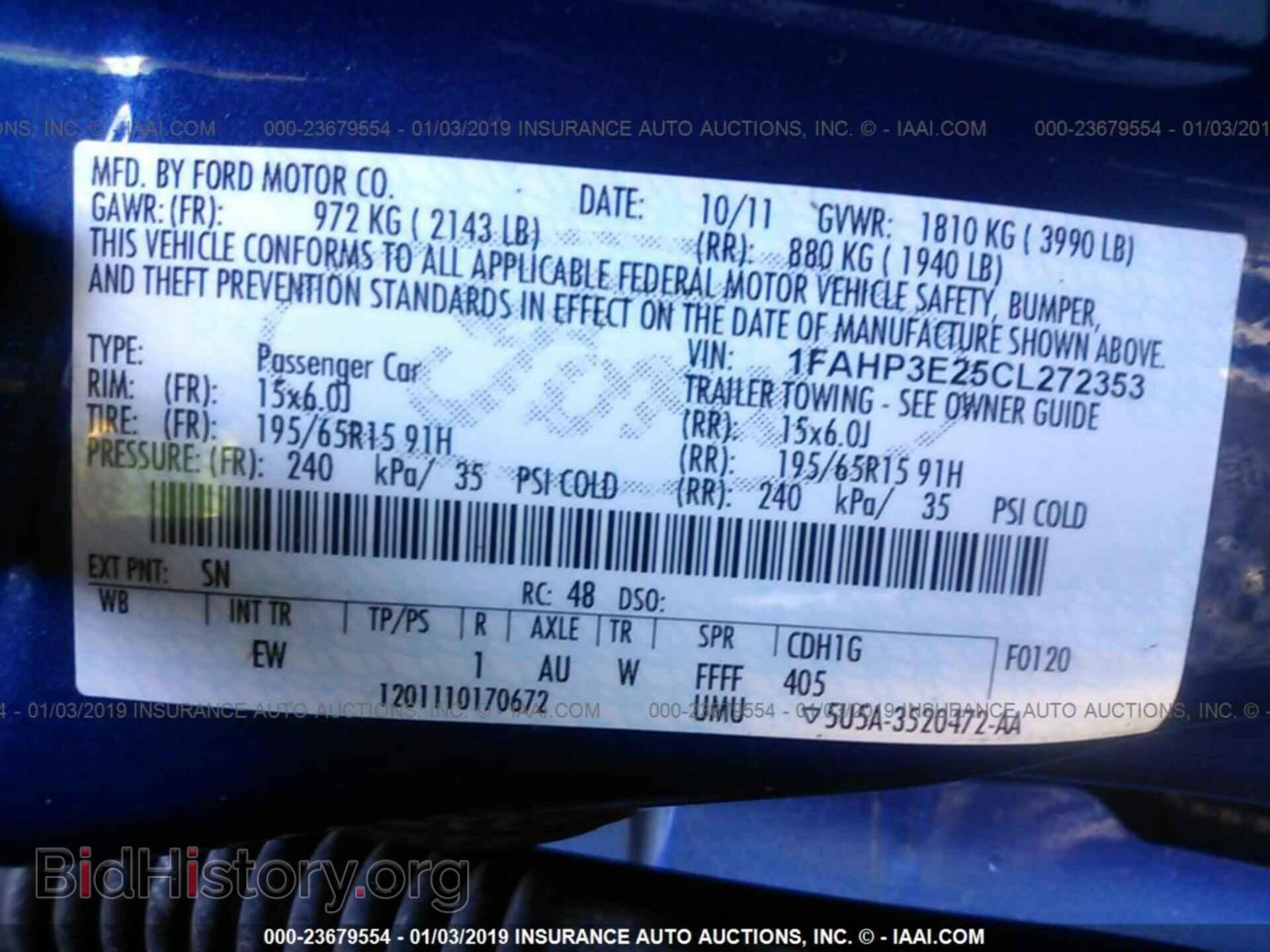 2012 FORD FOCUS - VIN: 1FAHP3E25CL272353 - Photo 9