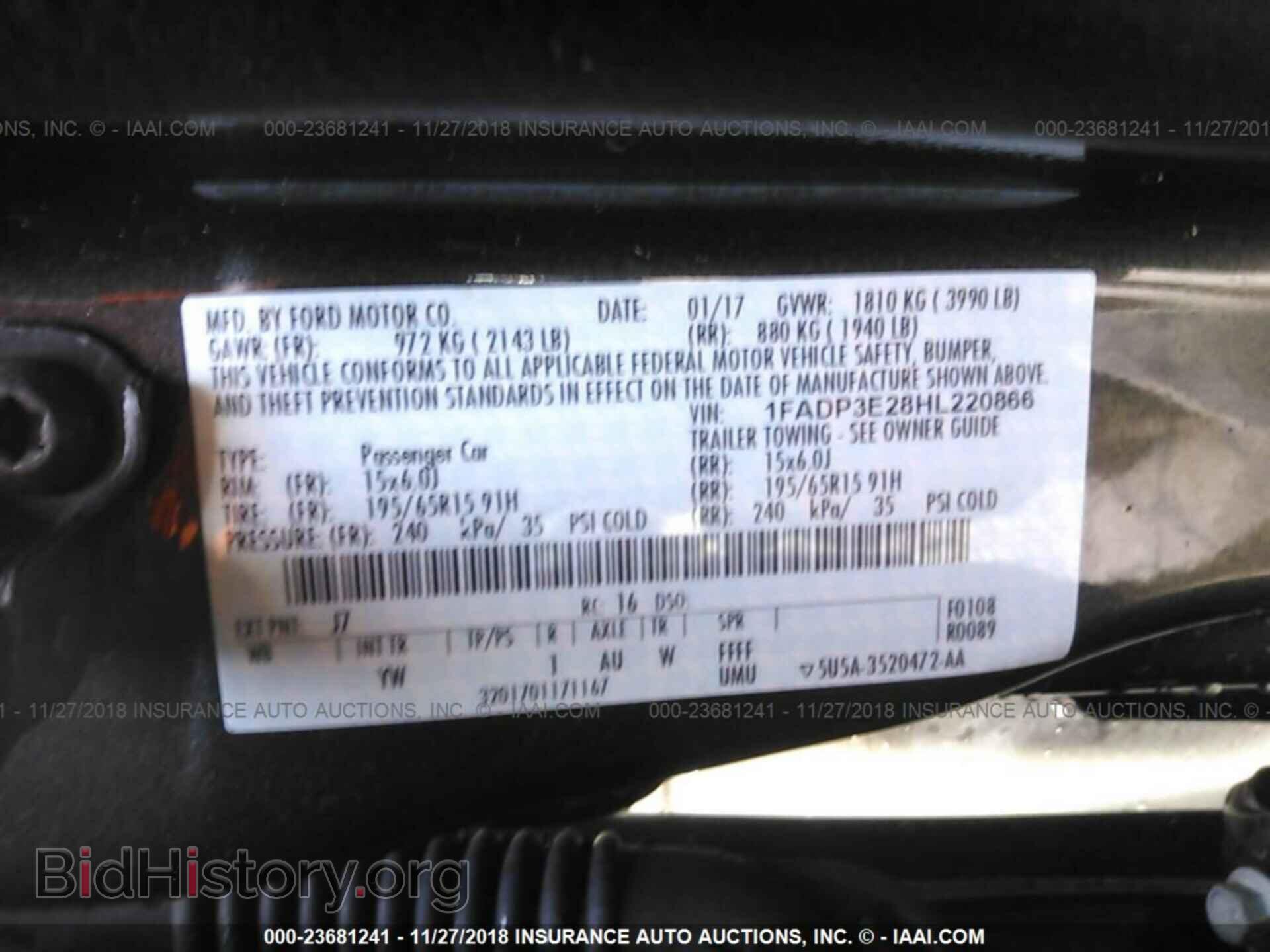2017 FORD FOCUS - VIN: 1FADP3E28HL220866 - Фото 9
