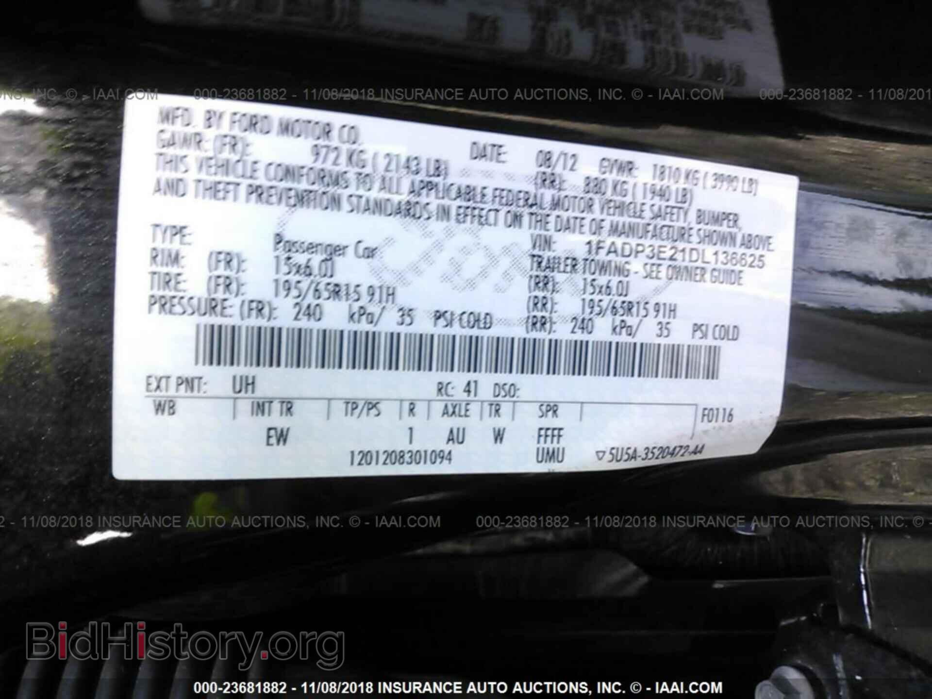 2013 FORD FOCUS - VIN: 1FADP3E21DL136625 - Фото 9
