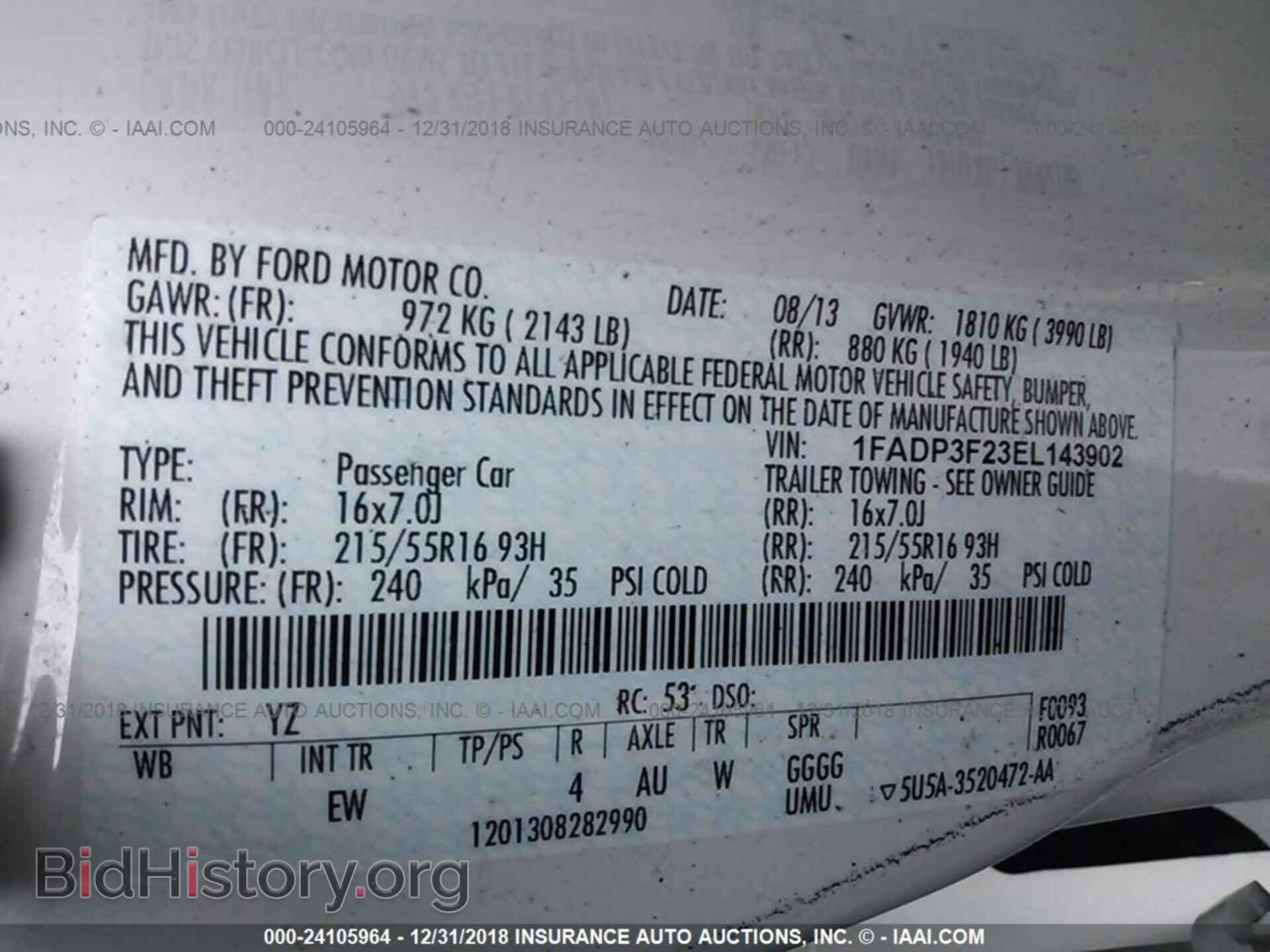 2014 FORD FOCUS - VIN: 1FADP3F23EL143902 - Photo 9