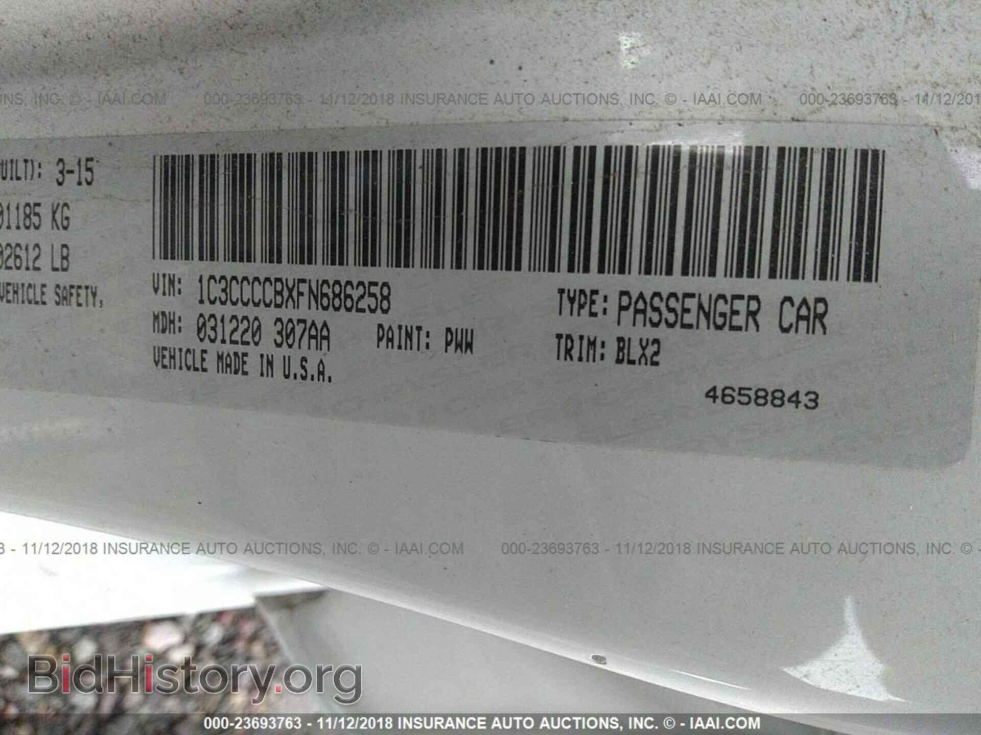 2015 CHRYSLER 200 - VIN: 1C3CCCCBXFN686258 - Photo 9