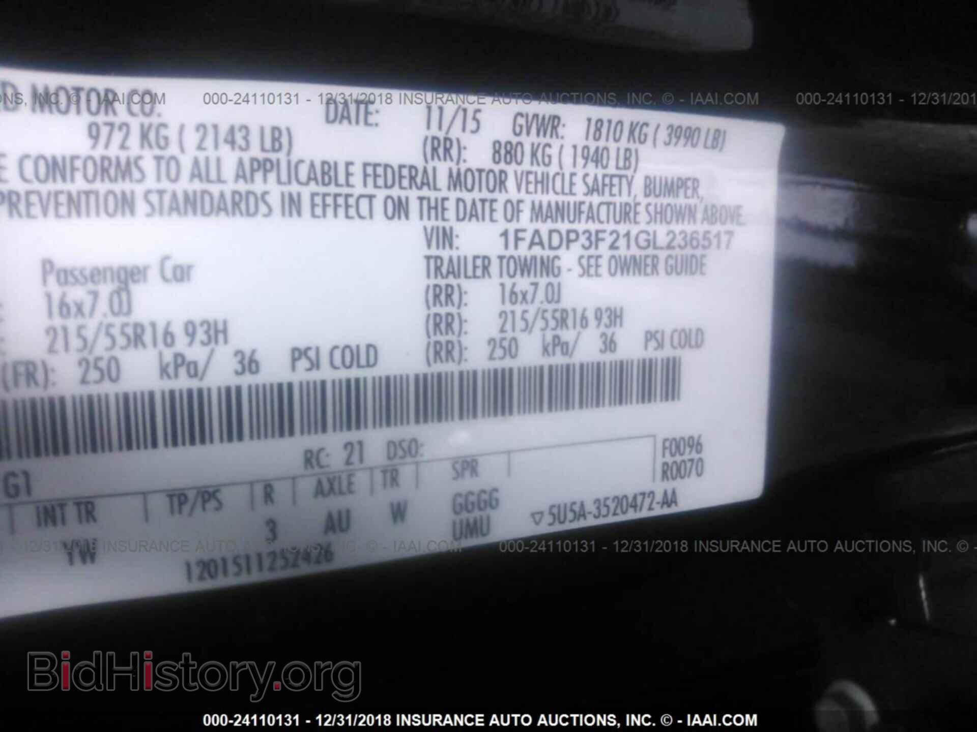 2016 FORD FOCUS - VIN: 1FADP3F21GL236517 - Photo 9