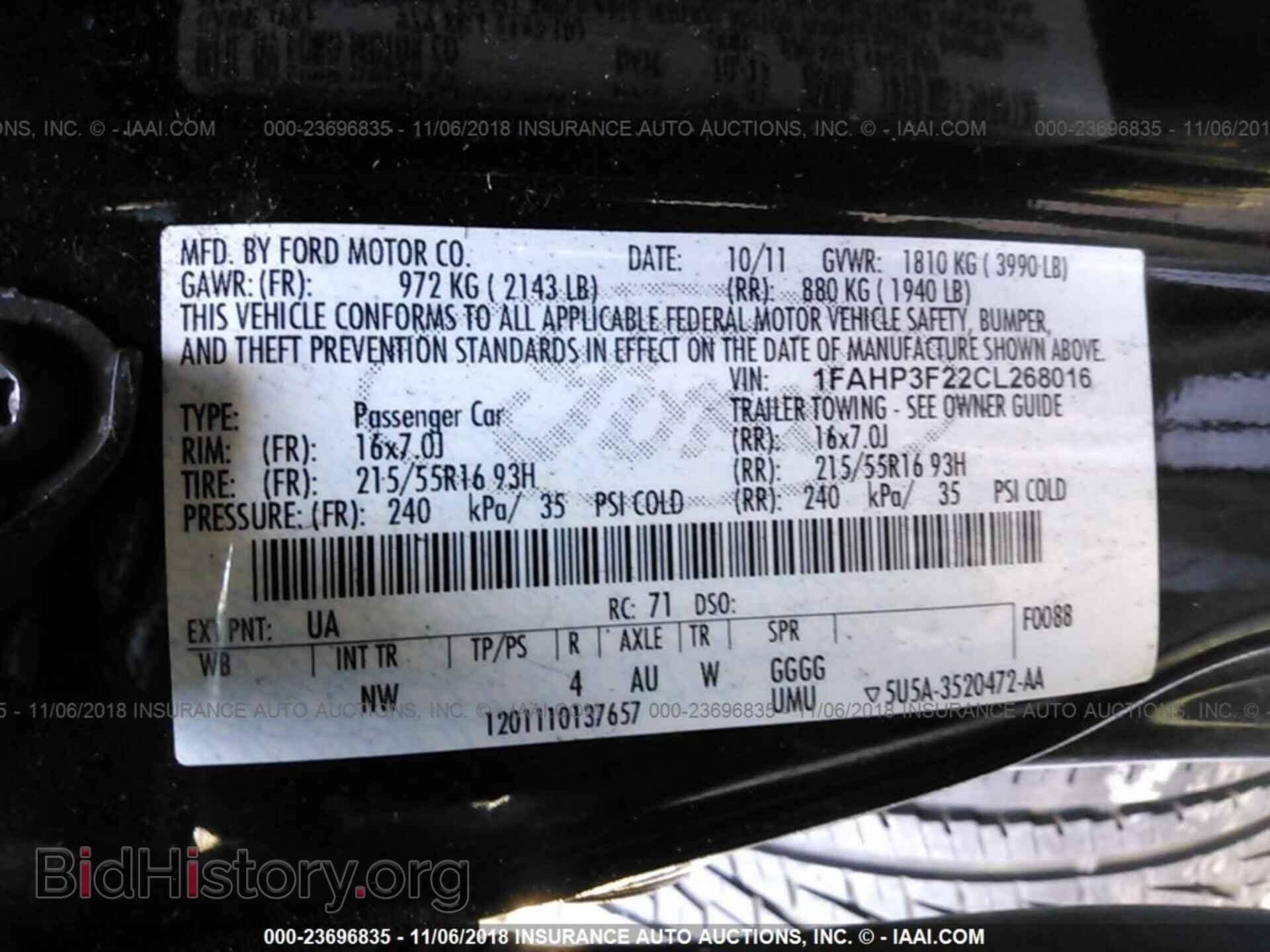 2012 FORD FOCUS - VIN: 1FAHP3F22CL268016 - Photo 9