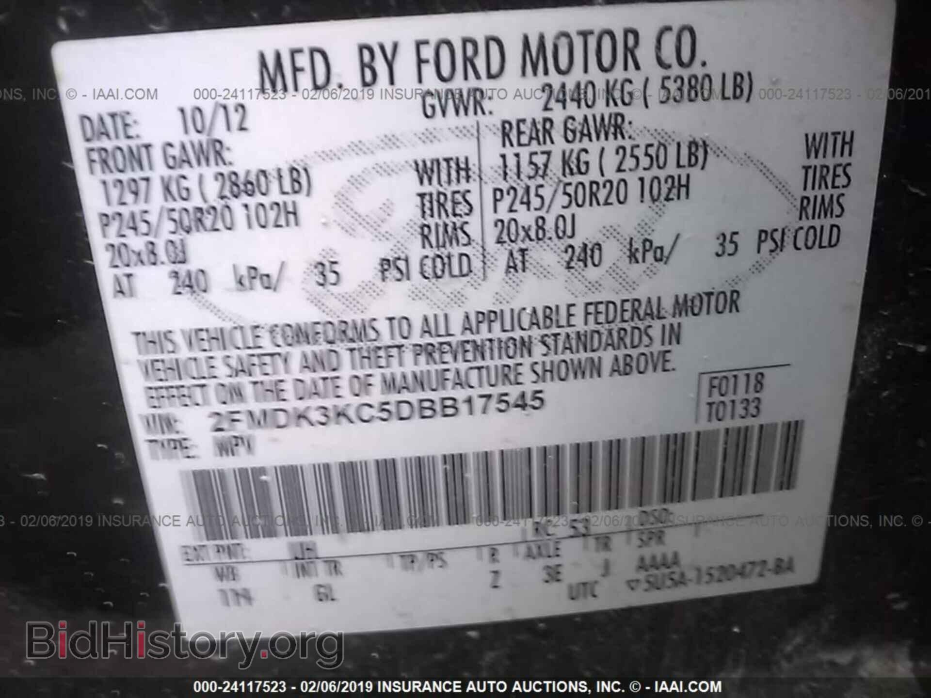 2013 FORD EDGE - VIN: 2FMDK3KC5DBB17545 - Photo 9