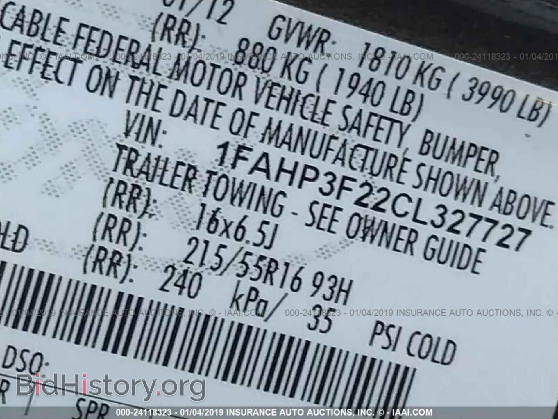 2012 FORD FOCUS - VIN: 1FAHP3F22CL327727 - Photo 9