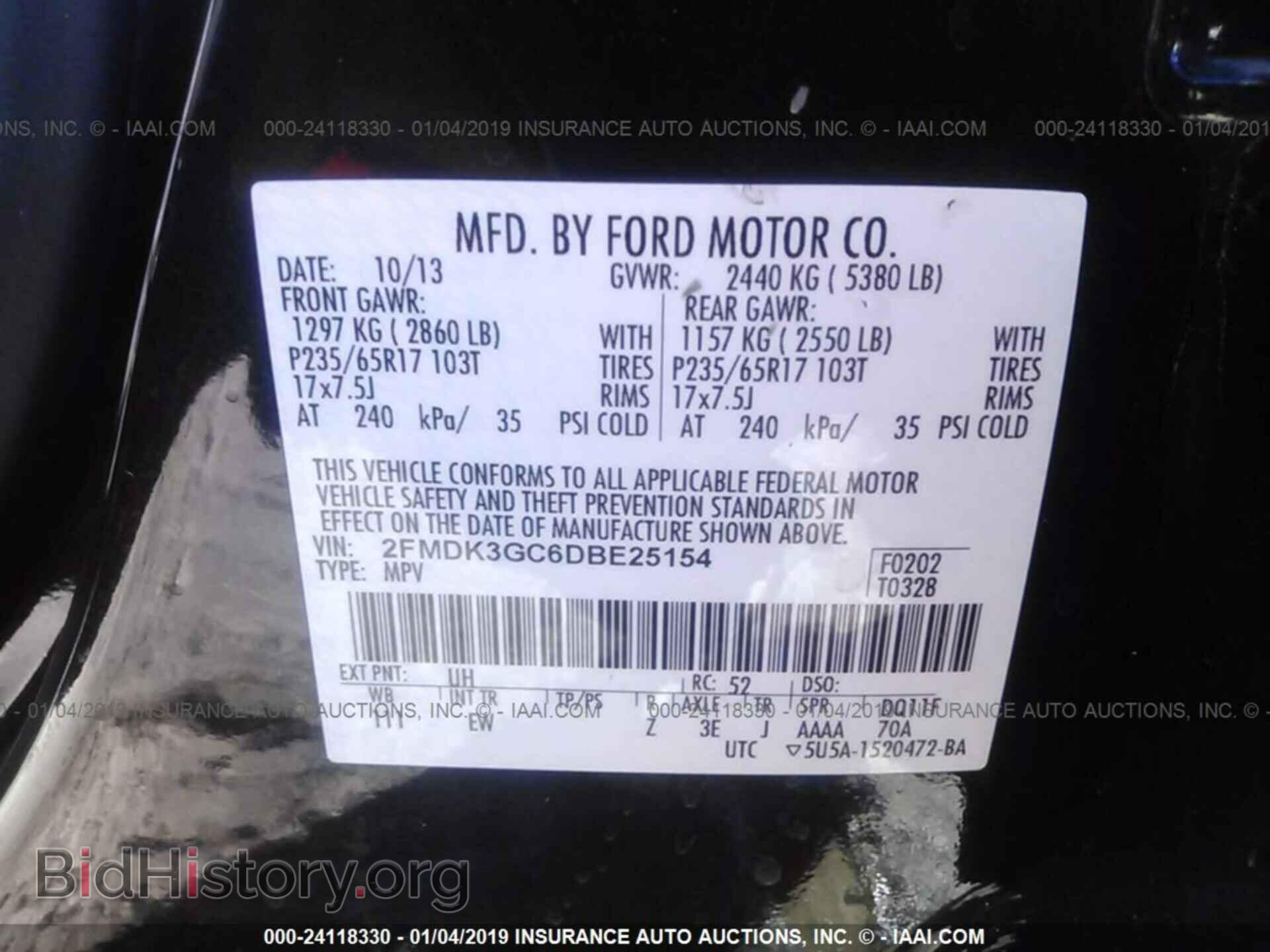2013 FORD EDGE - VIN: 2FMDK3GC6DBE25154 - Photo 9