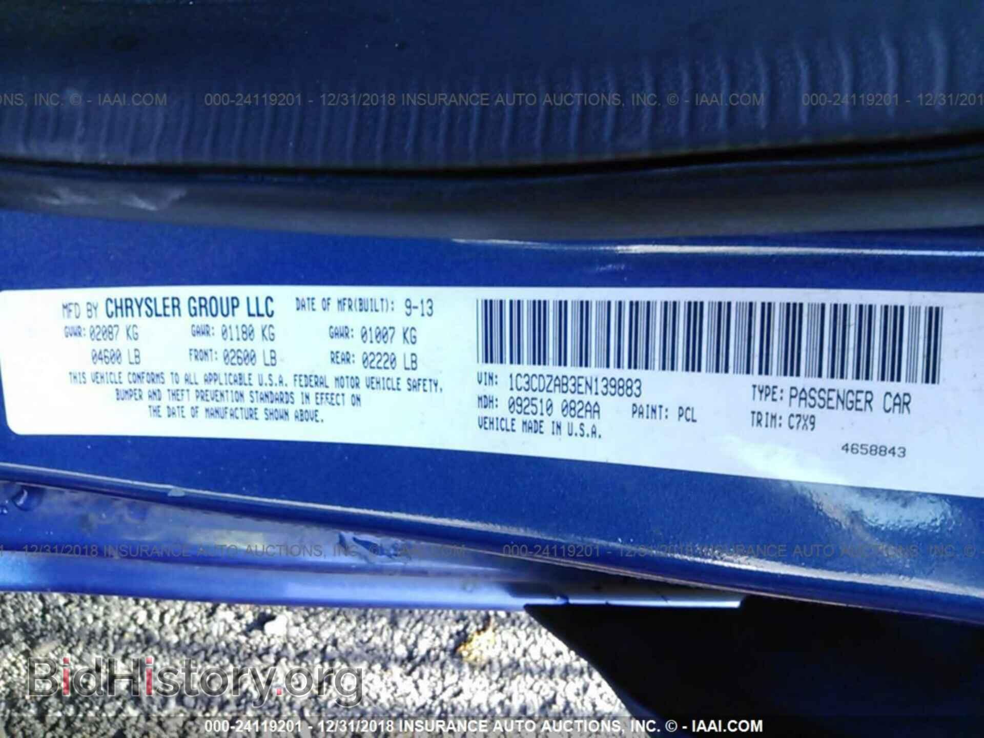 2014 DODGE AVENGER - VIN: 1C3CDZAB3EN139883 - Фото 9
