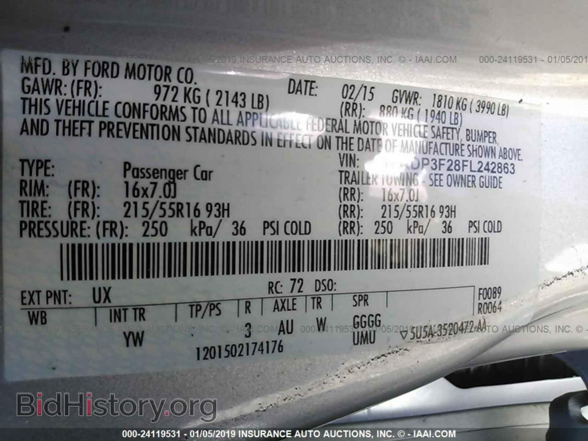 2015 FORD FOCUS - VIN: 1FADP3F28FL242863 - Photo 9