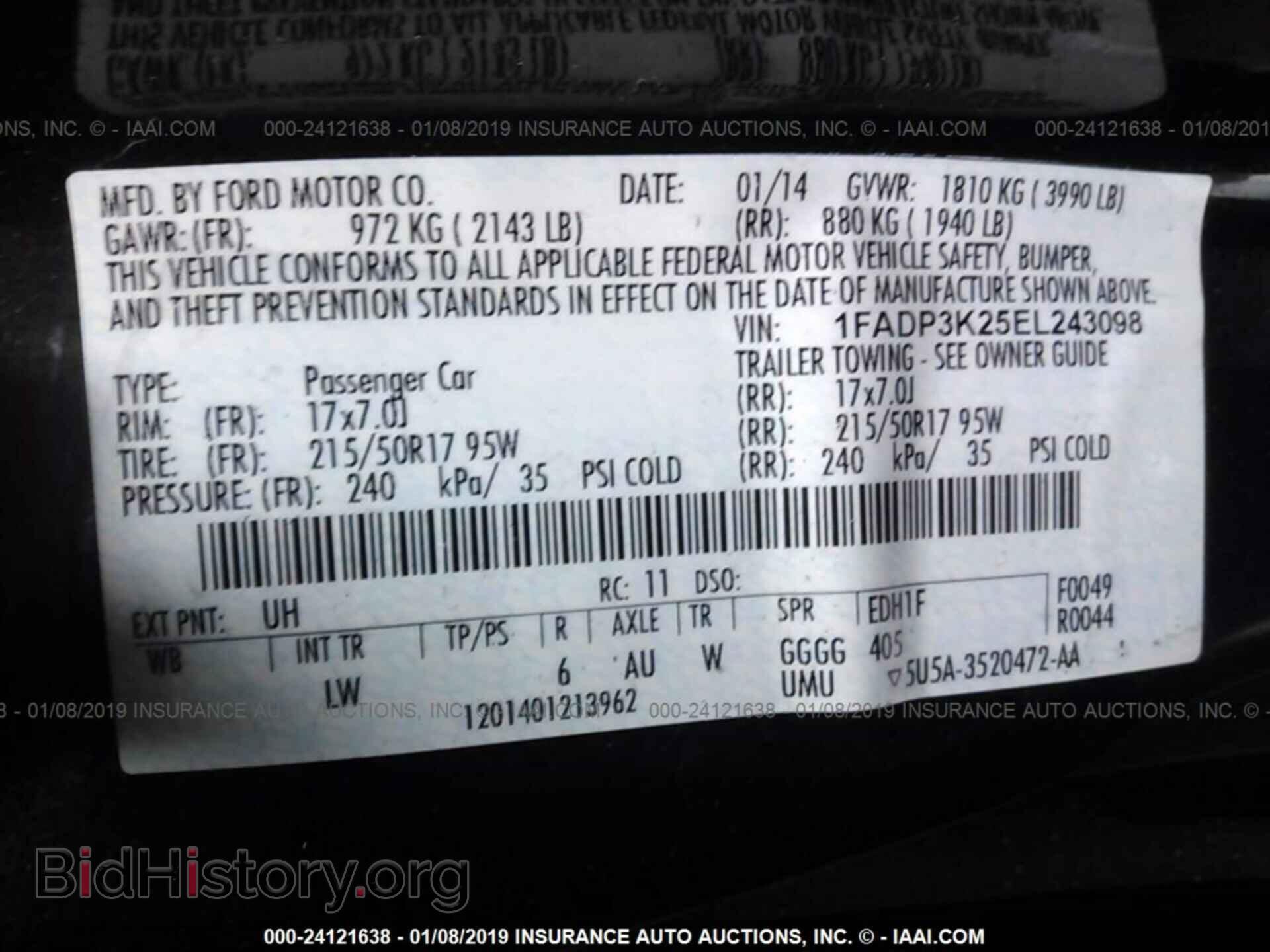 2014 FORD FOCUS - VIN: 1FADP3K25EL243098 - Photo 9