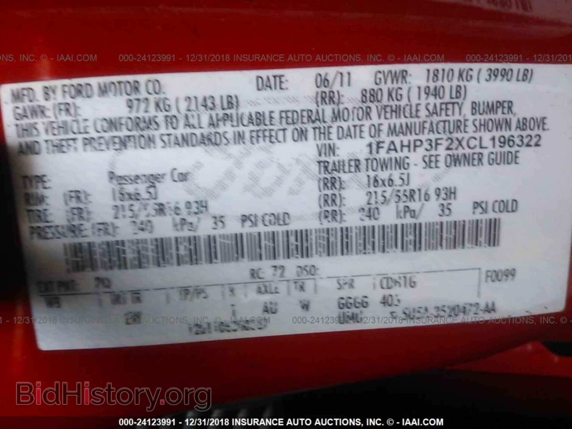2012 FORD FOCUS - VIN: 1FAHP3F2XCL196322 - Photo 9