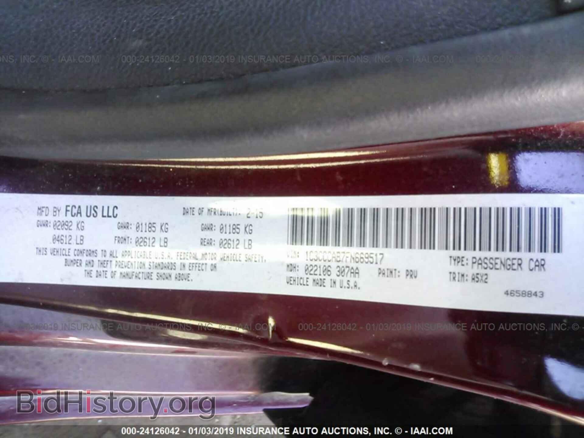 2015 CHRYSLER 200 - VIN: 1C3CCCAB7FN669517 - Photo 9