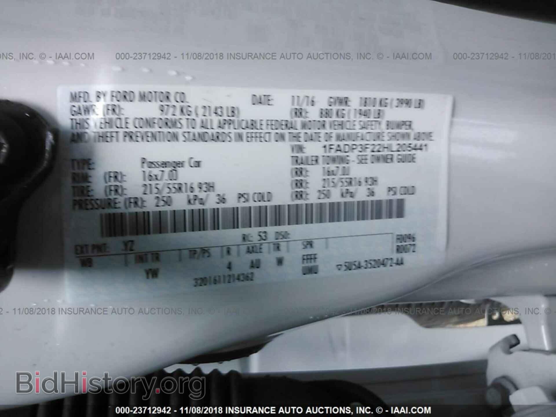 2017 FORD FOCUS - VIN: 1FADP3F22HL205441 - Photo 9