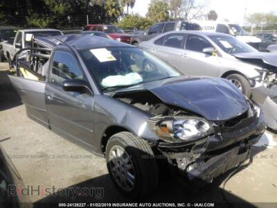 2005 Honda CIVIC, gray — VIN 2HGES155X5H524013, IAAI