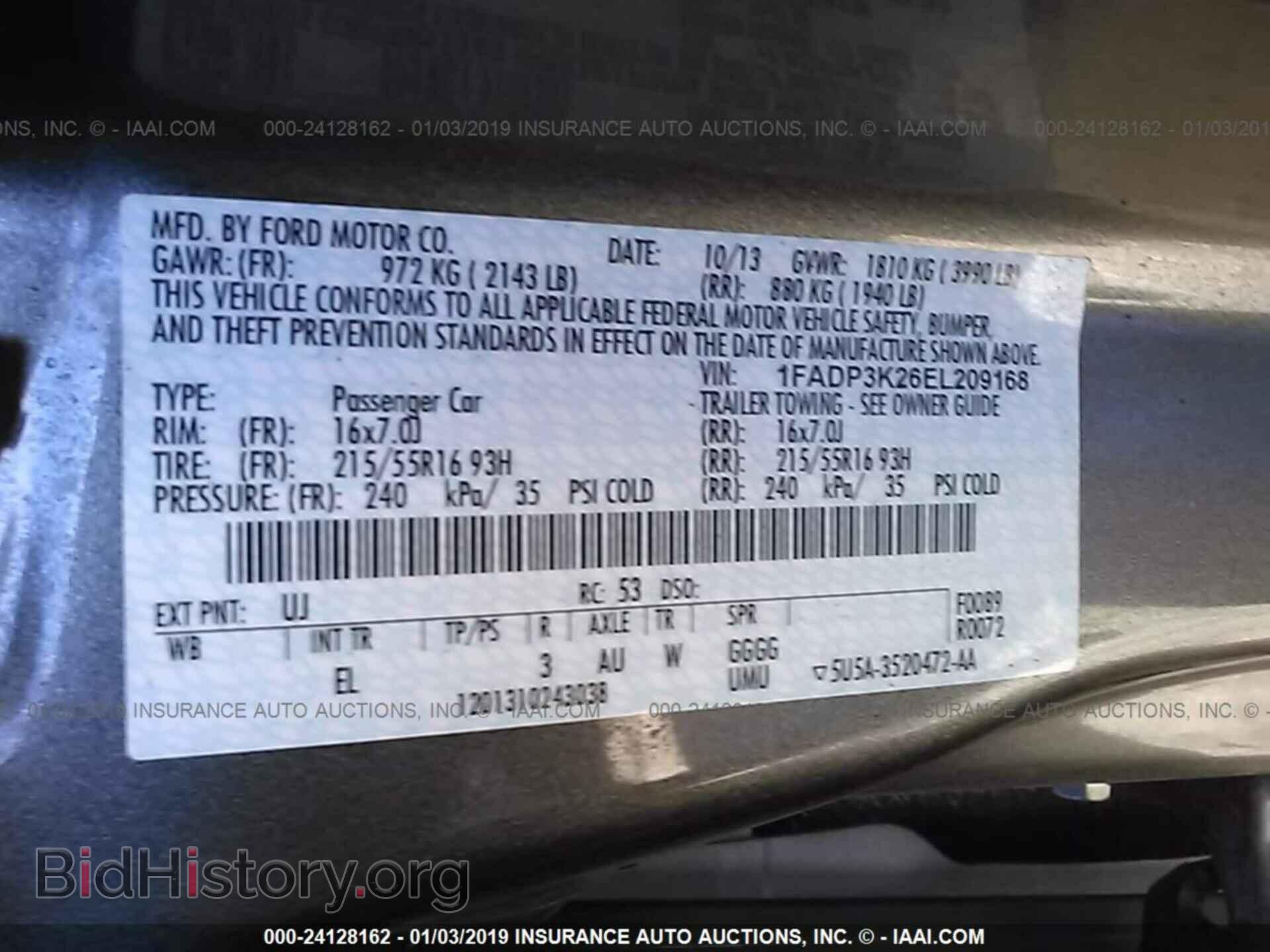 2014 FORD FOCUS - VIN: 1FADP3K26EL209168 - Photo 9