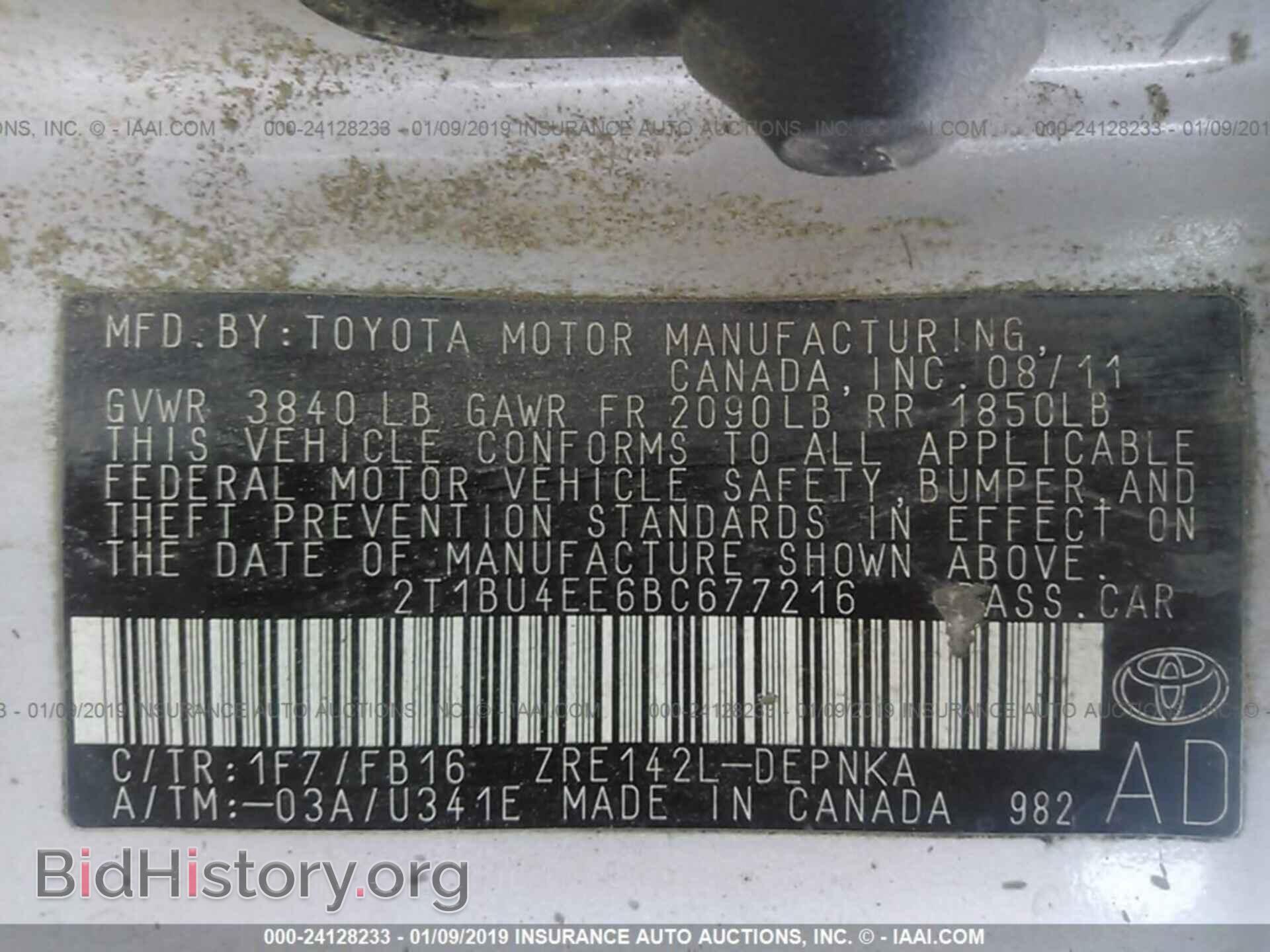2011 TOYOTA COROLLA - VIN: 2T1BU4EE6BC677216 - Photo 9