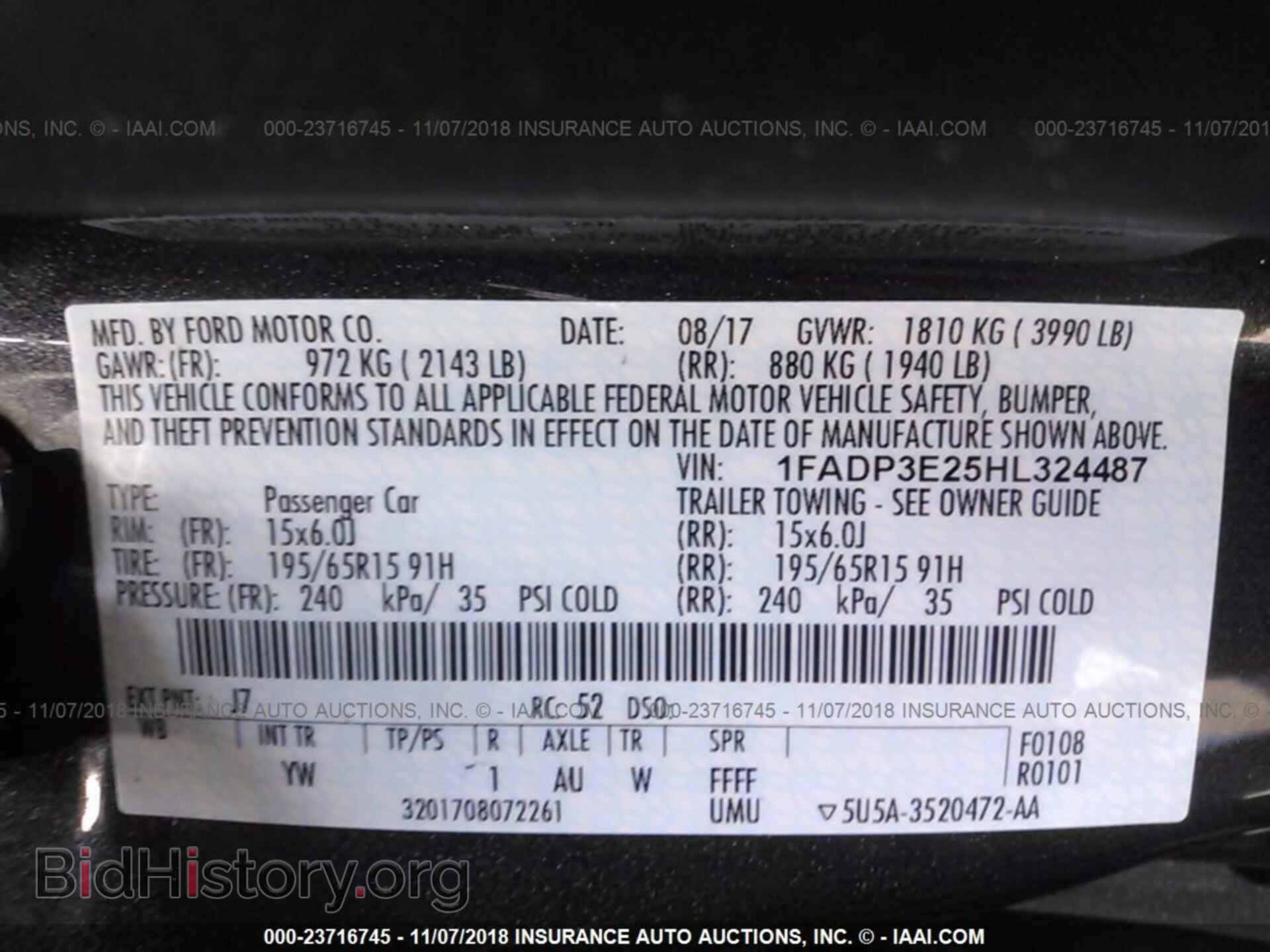 2017 FORD FOCUS - VIN: 1FADP3E25HL324487 - Photo 9