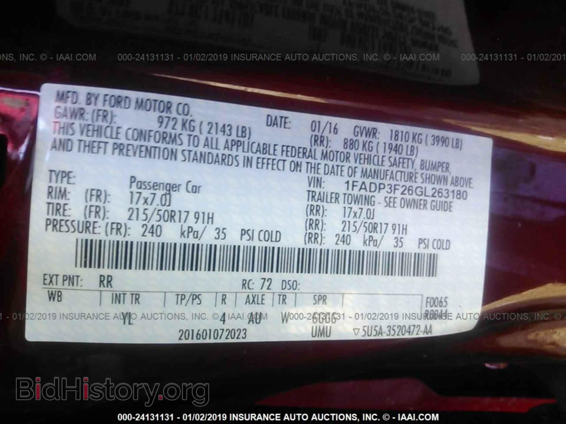 2016 FORD FOCUS - VIN: 1FADP3F26GL263180 - Фото 9