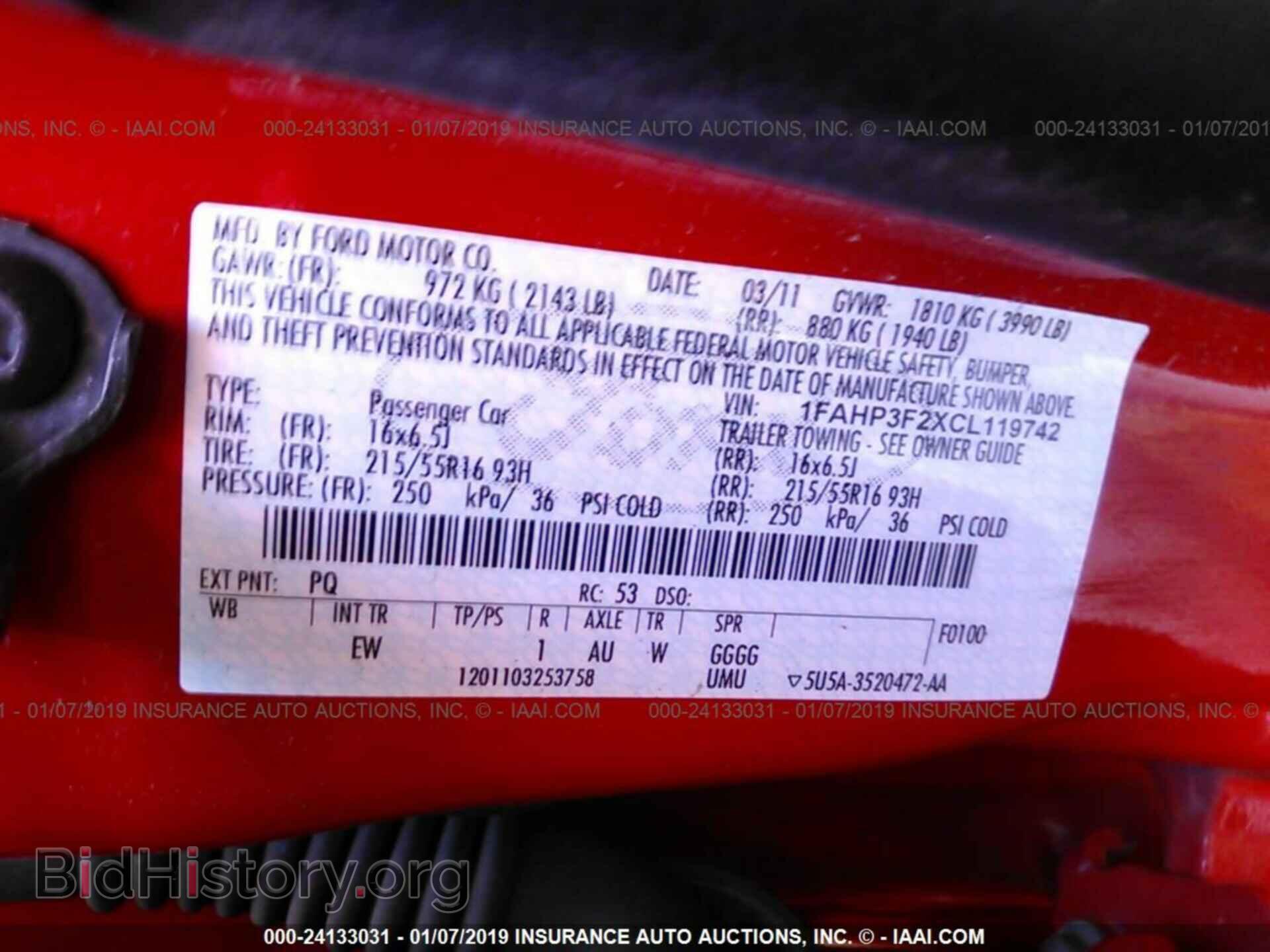 2012 FORD FOCUS - VIN: 1FAHP3F2XCL119742 - Photo 9