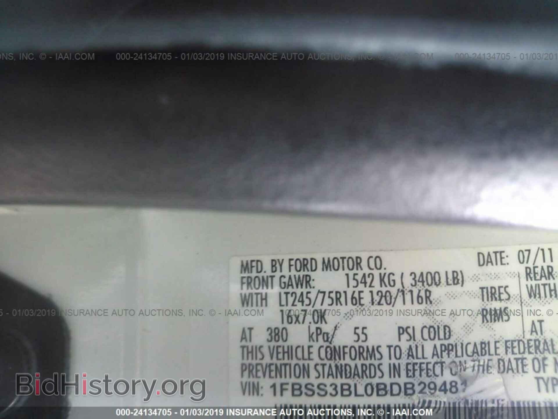 2011 FORD ECONOLINE - VIN: 1FBSS3BL0BDB29481 - Photo 9