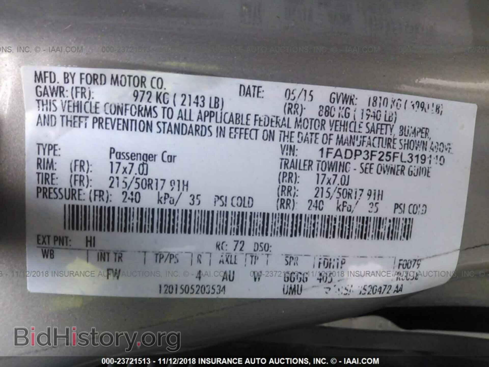 2015 FORD FOCUS - VIN: 1FADP3F25FL319110 - Photo 9