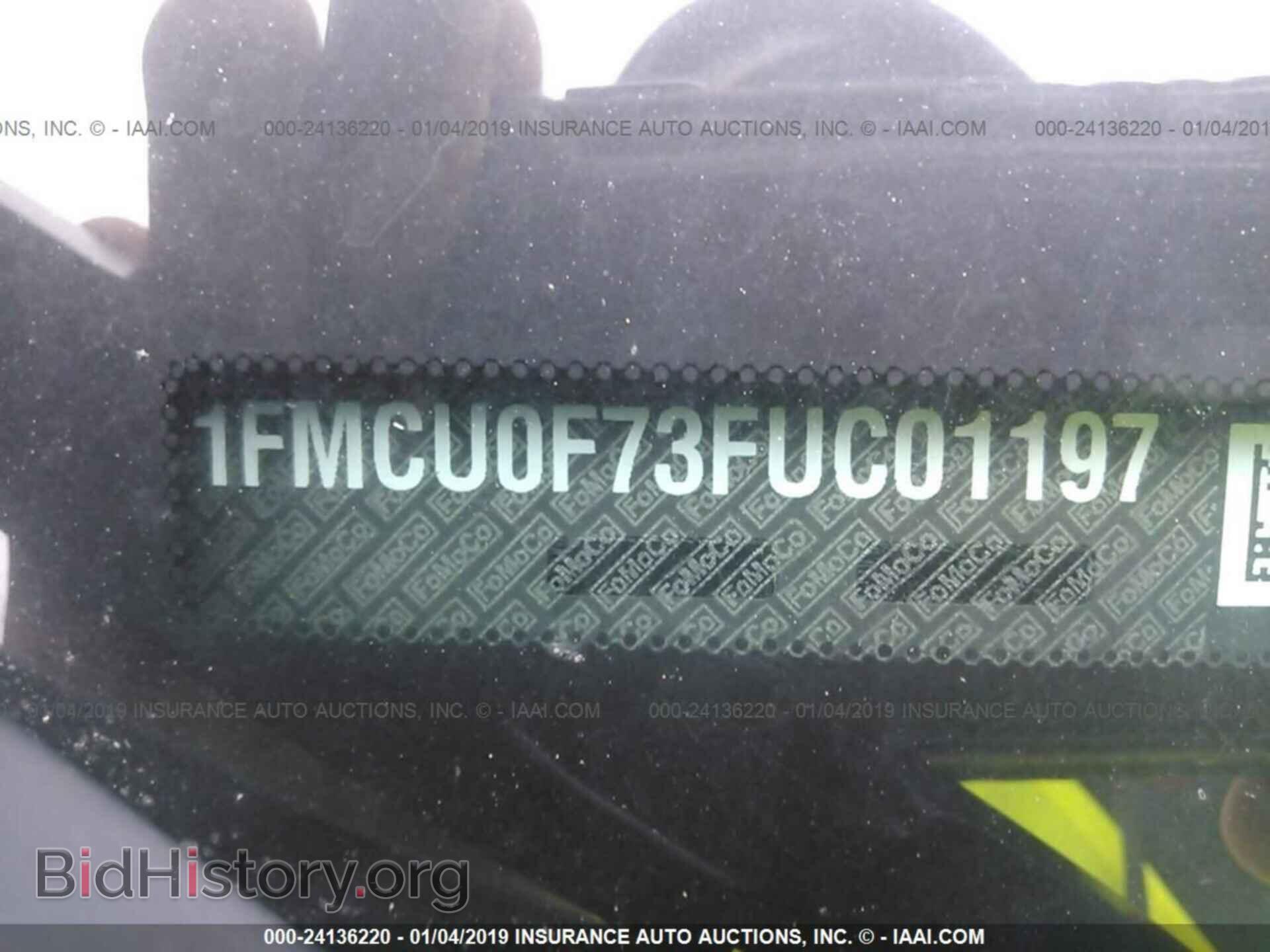 2015 FORD ESCAPE - VIN: 1FMCU0F73FUC01197 - Фото 9
