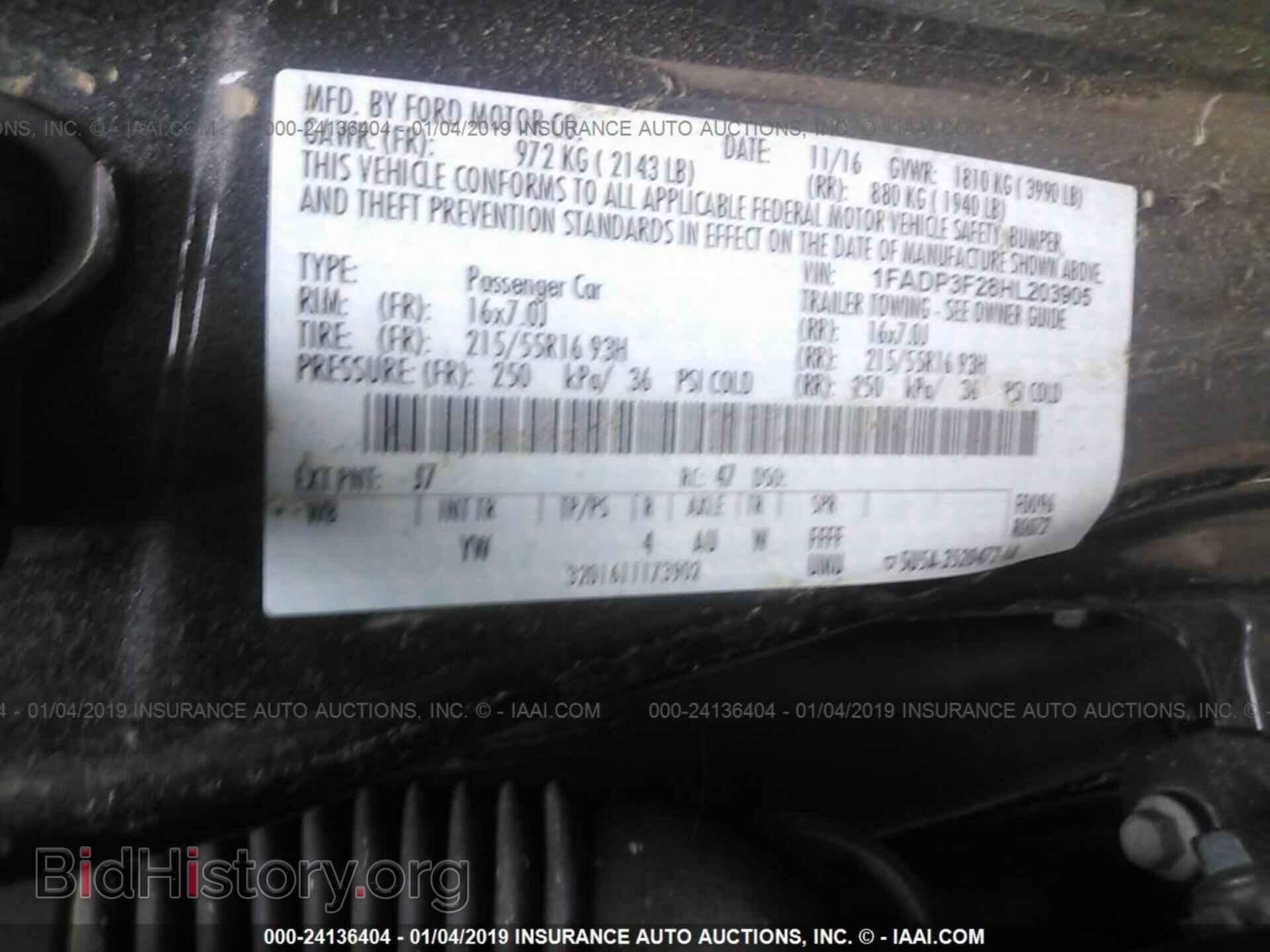 2017 FORD FOCUS - VIN: 1FADP3F28HL203905 - Photo 9