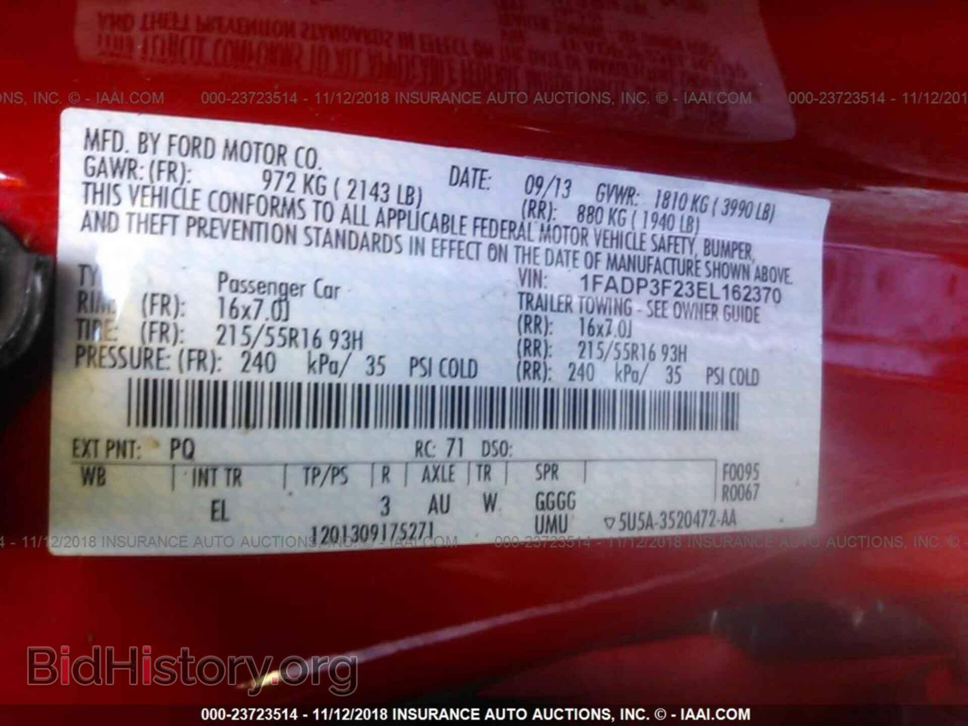 2014 FORD FOCUS - VIN: 1FADP3F23EL162370 - Photo 9