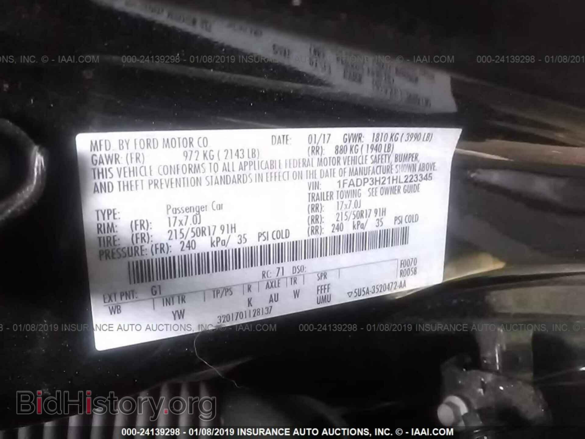 2017 FORD FOCUS - VIN: 1FADP3H21HL223345 - Photo 9