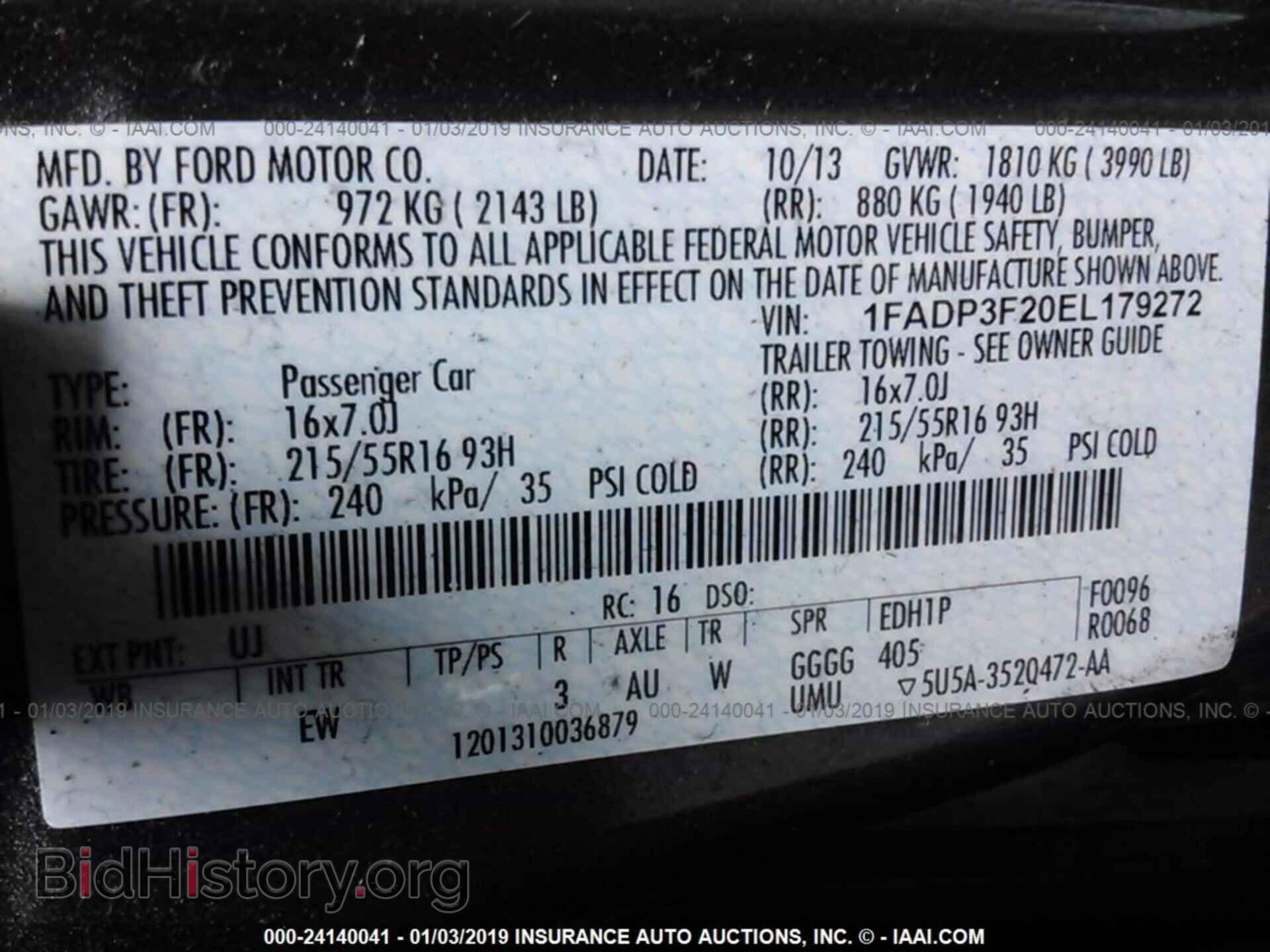 2014 FORD FOCUS - VIN: 1FADP3F20EL179272 - Photo 9
