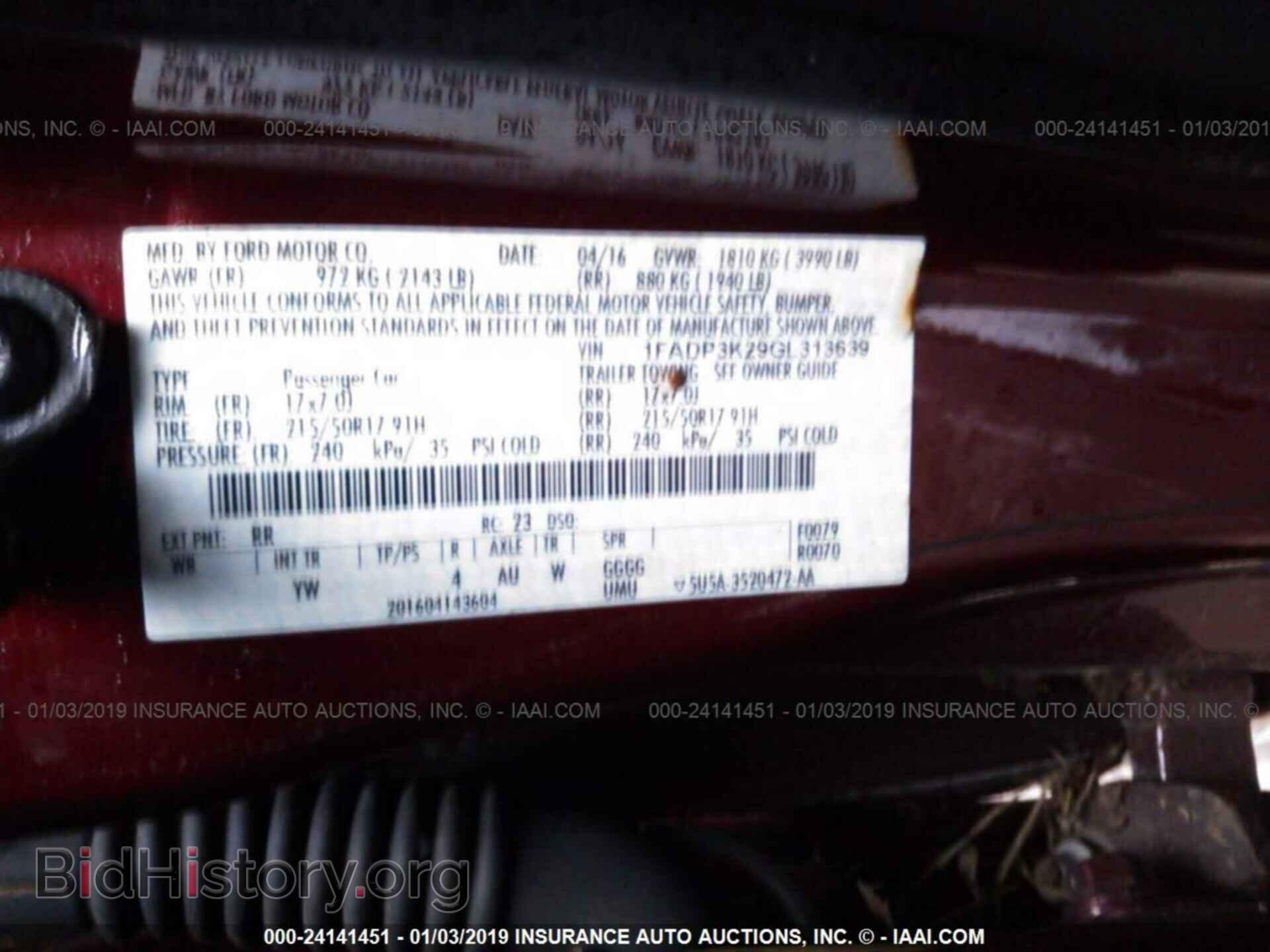 2016 FORD FOCUS - VIN: 1FADP3K29GL313639 - Photo 9