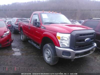 2011 Ford F250, красный — VIN 1FTBF2B65BEB03411, IAAI
