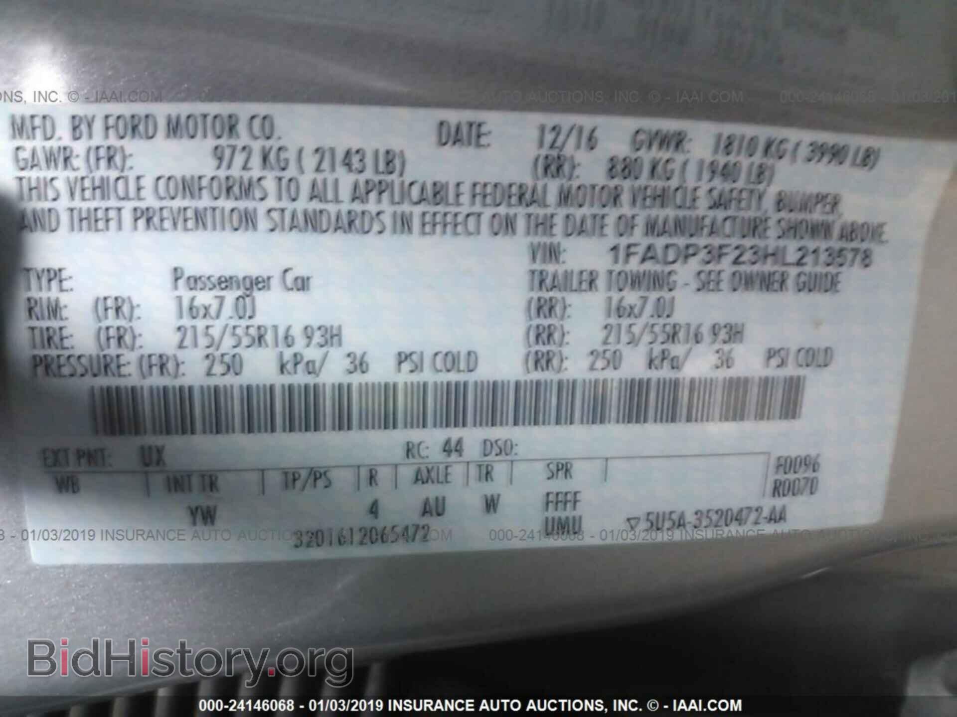 2017 FORD FOCUS - VIN: 1FADP3F23HL213578 - Фото 9