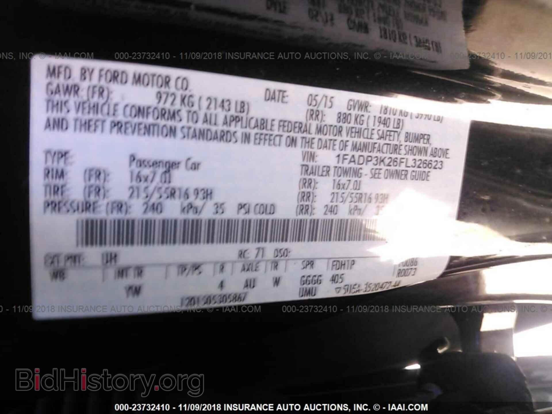 2015 FORD FOCUS - VIN: 1FADP3K26FL326623 - Photo 9