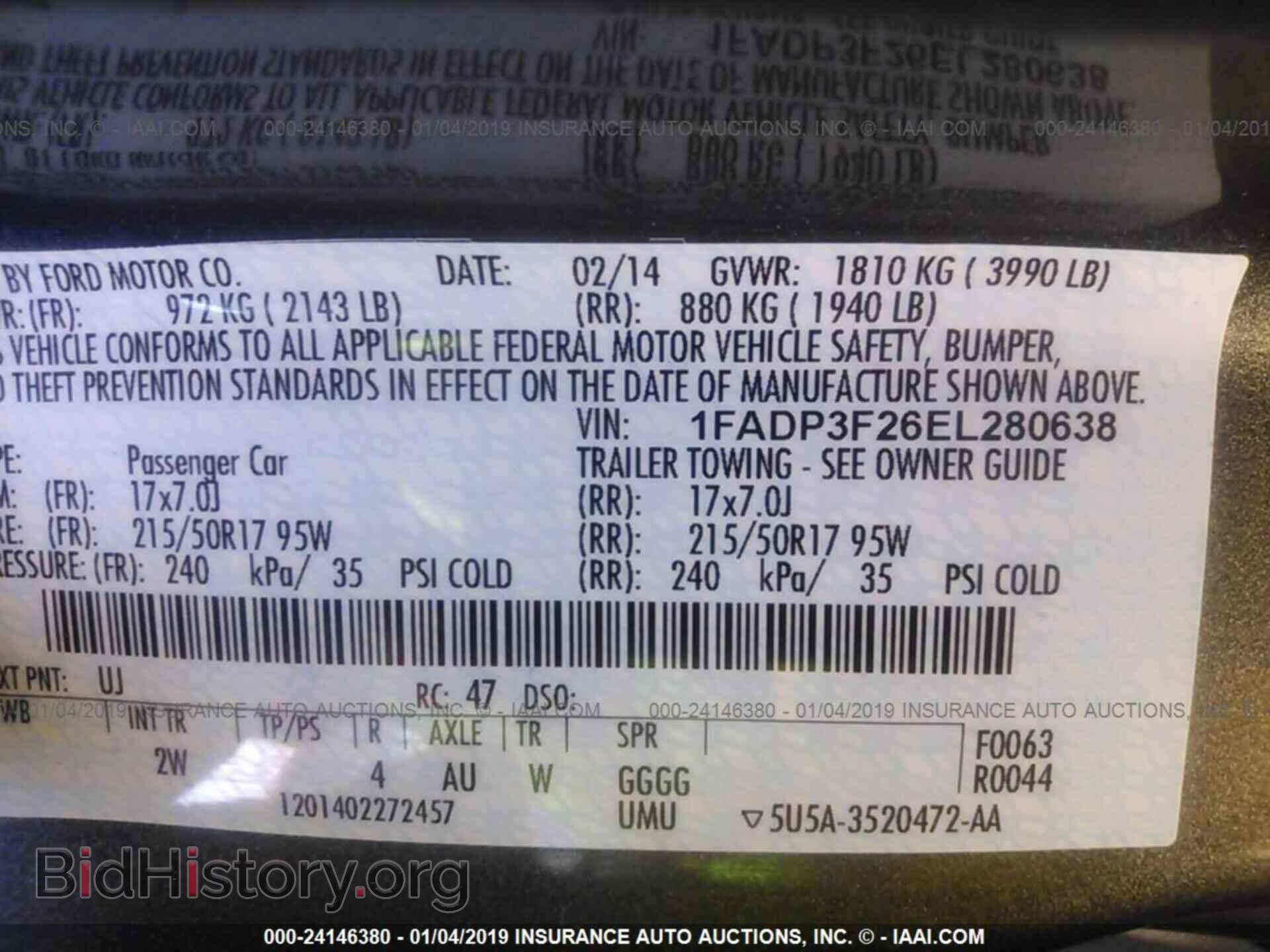 2014 FORD FOCUS - VIN: 1FADP3F26EL280638 - Photo 9
