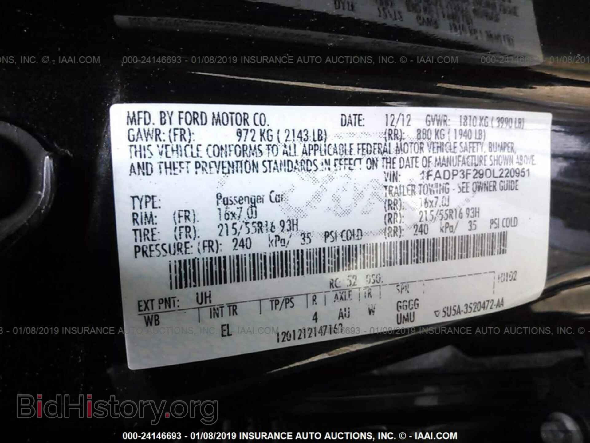 2013 FORD FOCUS - VIN: 1FADP3F29DL220951 - Фото 9