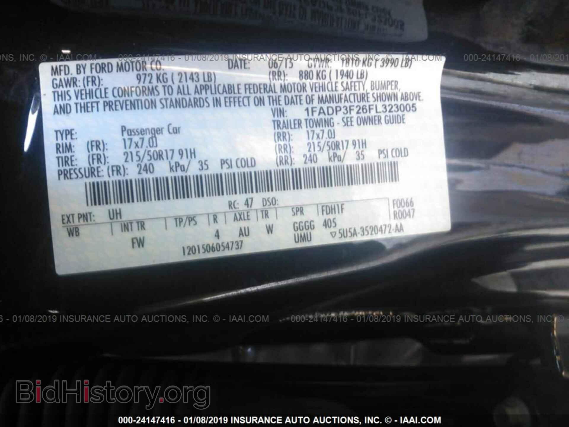 2015 FORD FOCUS - VIN: 1FADP3F26FL323005 - Фото 9