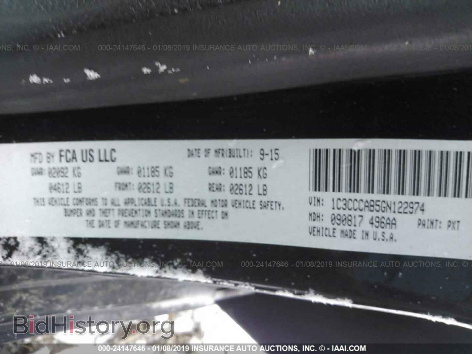 2016 CHRYSLER 200 - VIN: 1C3CCCAB5GN122974 - Фото 9