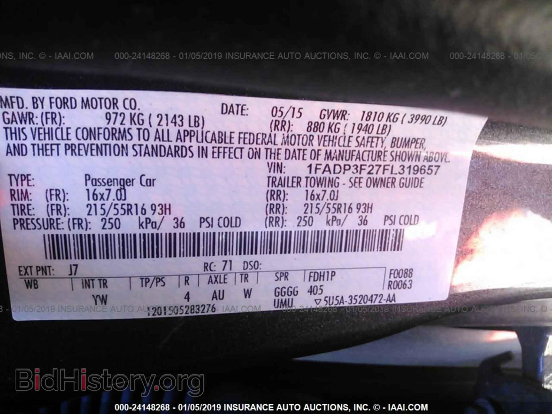 2015 FORD FOCUS - VIN: 1FADP3F27FL319657 - Photo 9