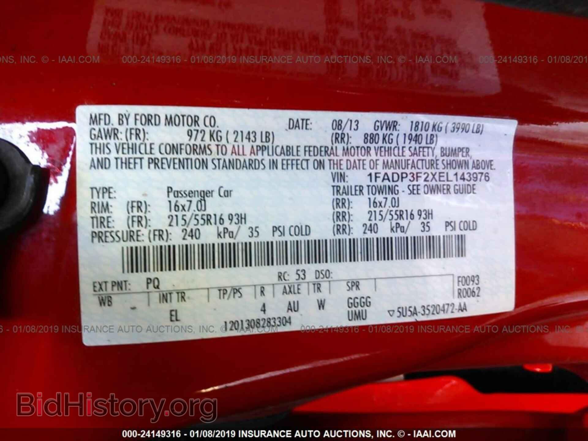 2014 FORD FOCUS - VIN: 1FADP3F2XEL143976 - Photo 9