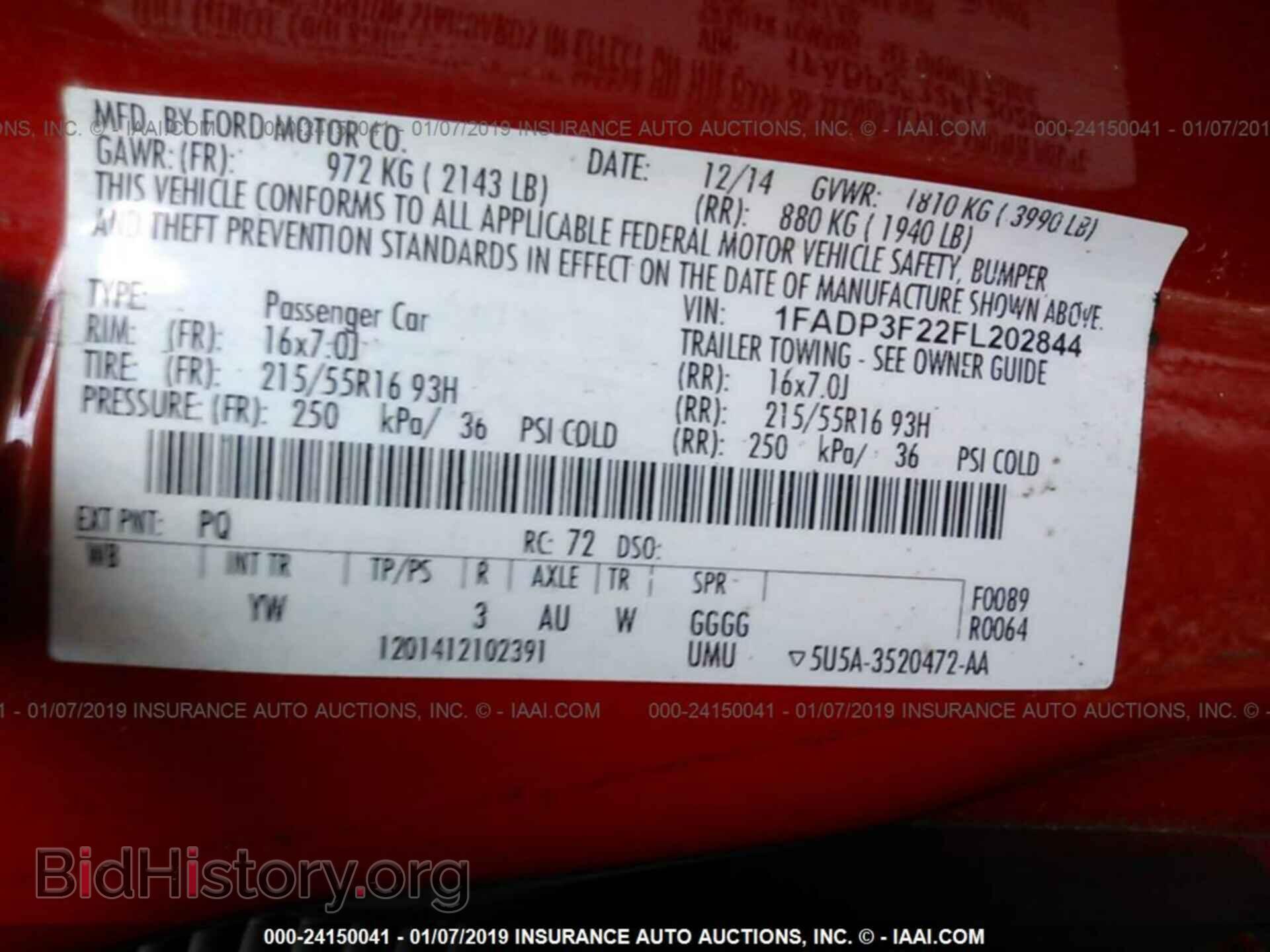 2015 FORD FOCUS - VIN: 1FADP3F22FL202844 - Фото 9