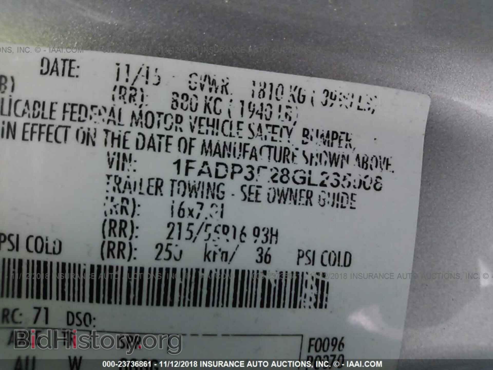 2016 FORD FOCUS - VIN: 1FADP3F28GL235008 - Photo 9